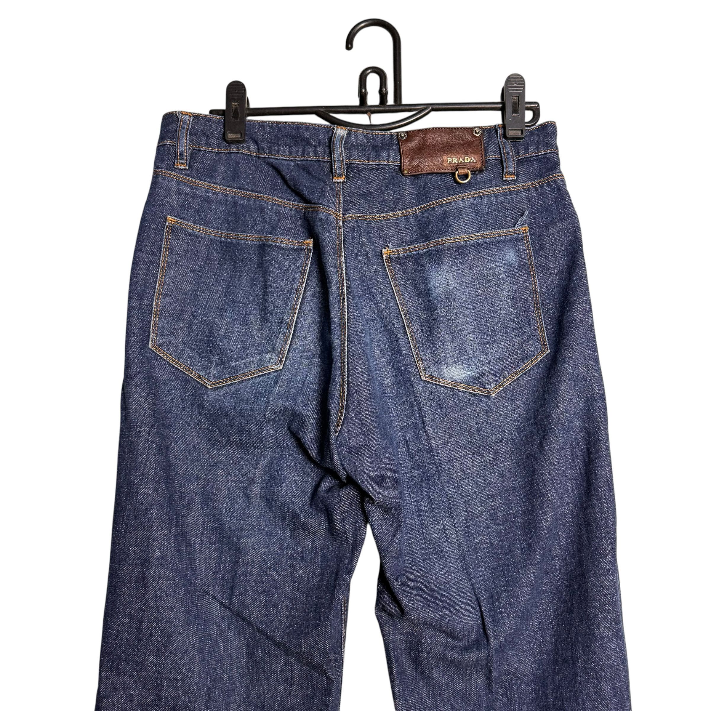Prada 🔥RARE🔥Vintage Prada Easy Fit Washed Indigo Denim Jeans Size US 33 - 4 Thumbnail