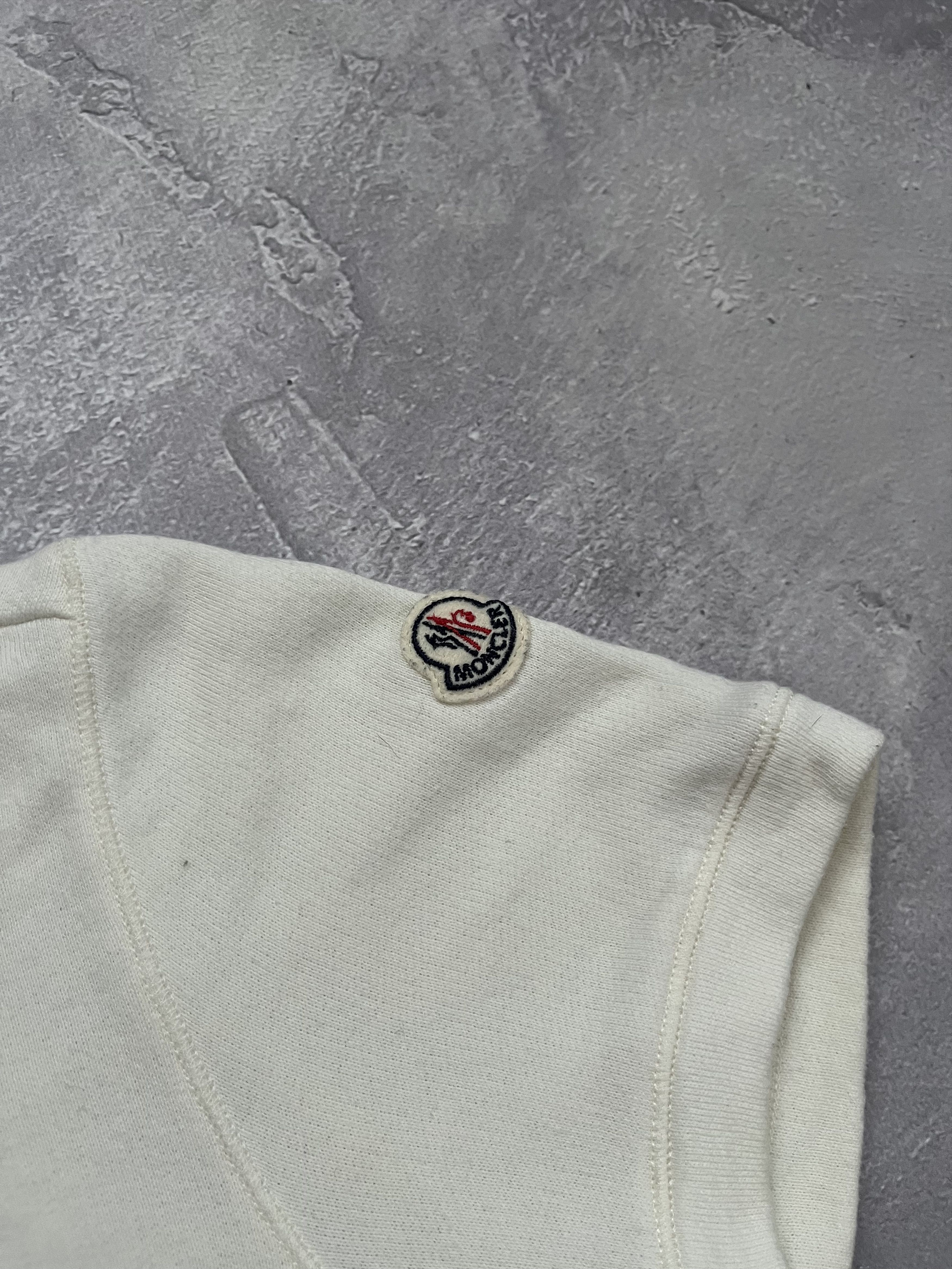 Moncler Moncler XS Cream Lace Panel Dress T-Shirt Logo Patch Size XS / US 0-2 / IT 36-38 - 6 Thumbnail