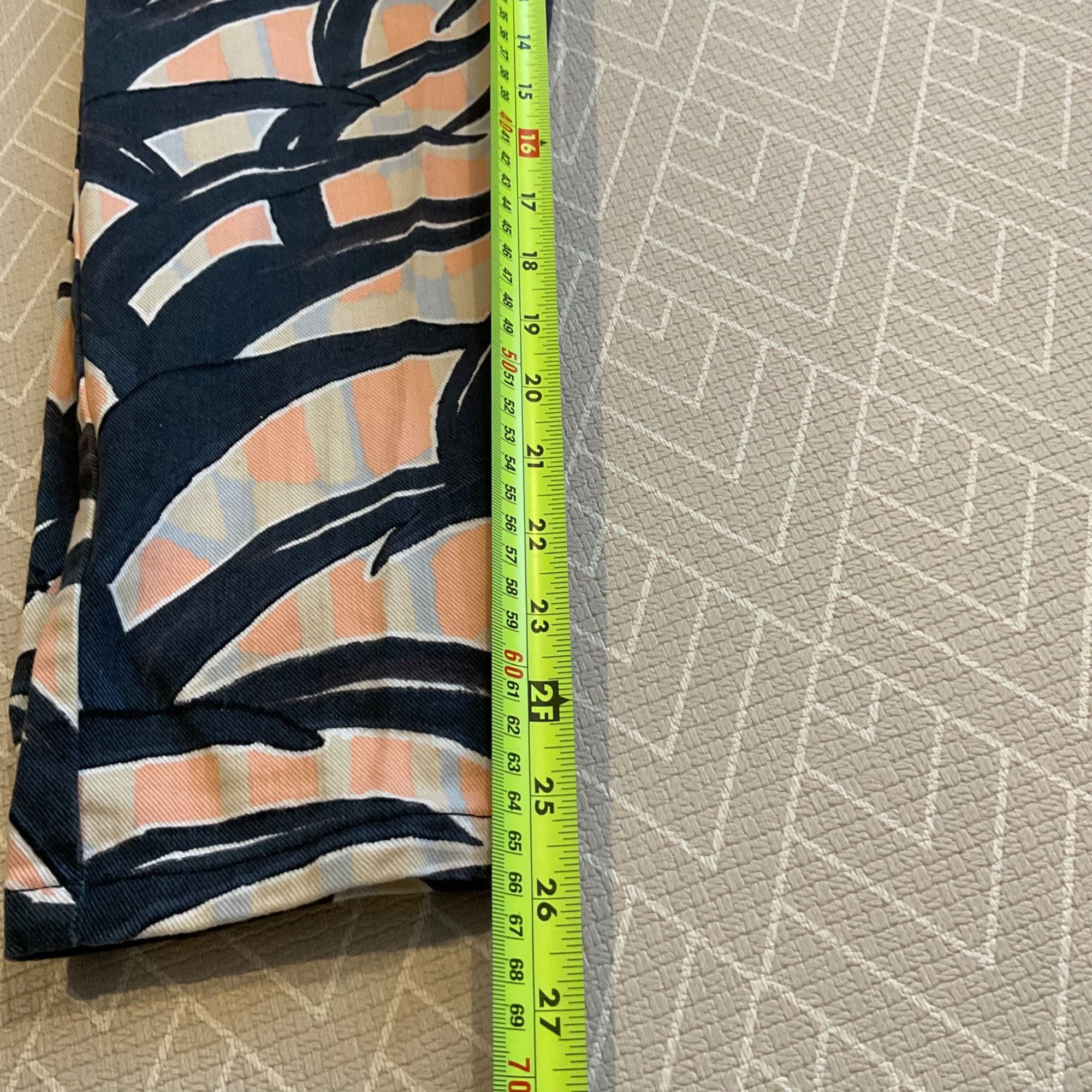 Kenzo KENZO leaves print cotton trouser pants navy blue coral SZ40 Size 30" / US 8 / IT 44 - 7 Thumbnail