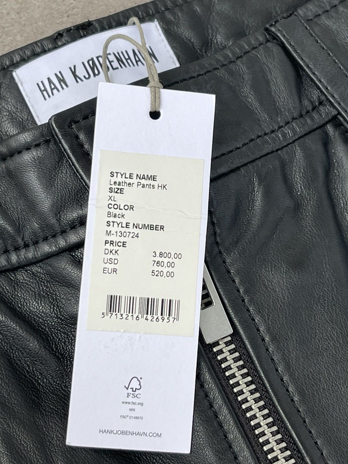 Han Kjobenhavn SS23 !DSWT! Han Kjobenhavn "HK" Knee Logo Leather Pants Size US 36 / EU 52 - 25 Thumbnail