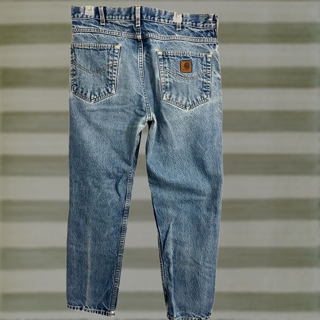 Carhartt Carhartt Jeans Mens 36x30 Relaxed Fit Blue Denim Straight Carhartt 36 Regular Blue Jeans Mens Size US 36 / EU 52 - 1 Thumbnail