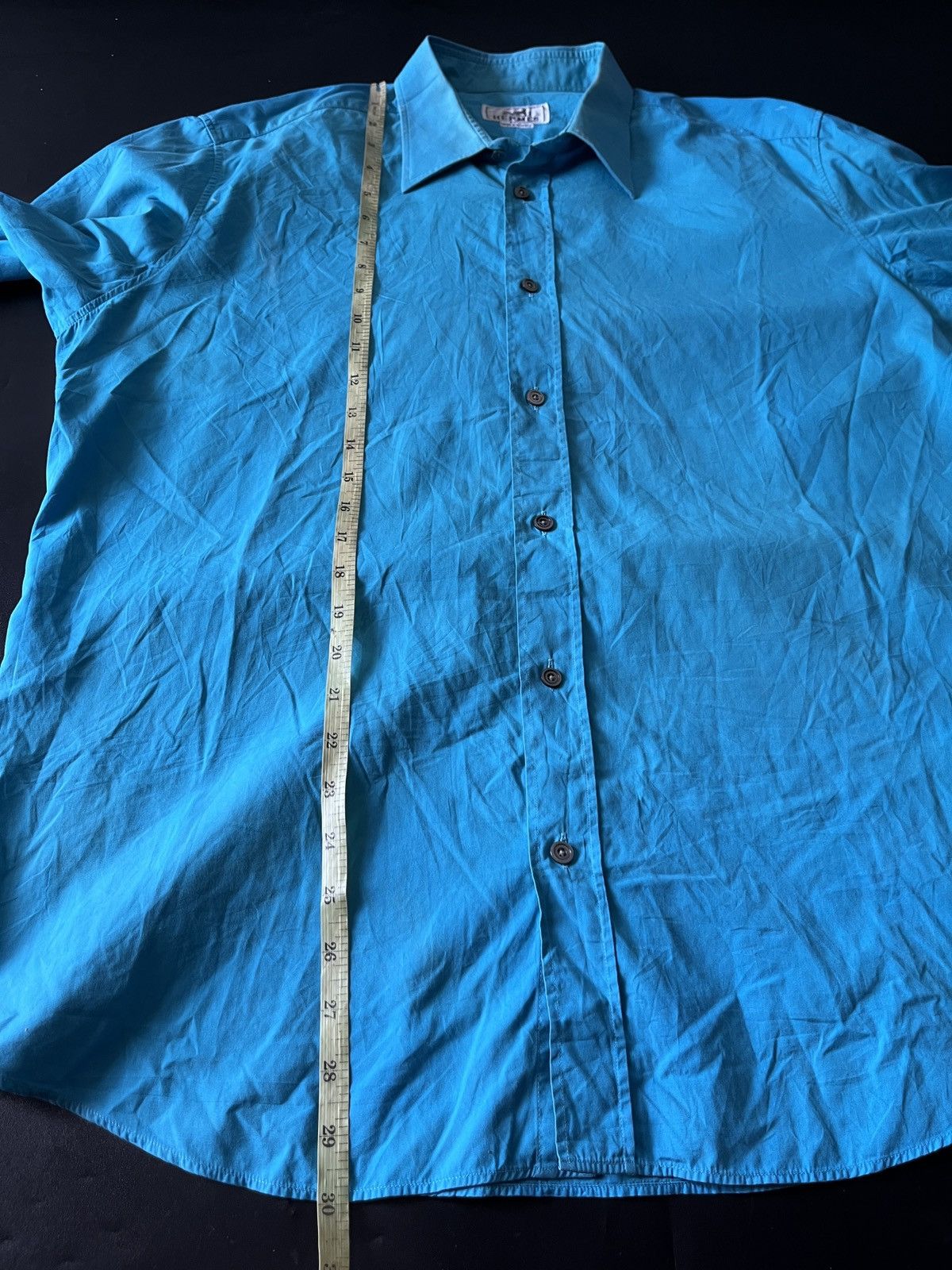 Hermes VINTAGE HERMES BUTTON SHRIT Size US XL / EU 56 / 4 - 12 Thumbnail
