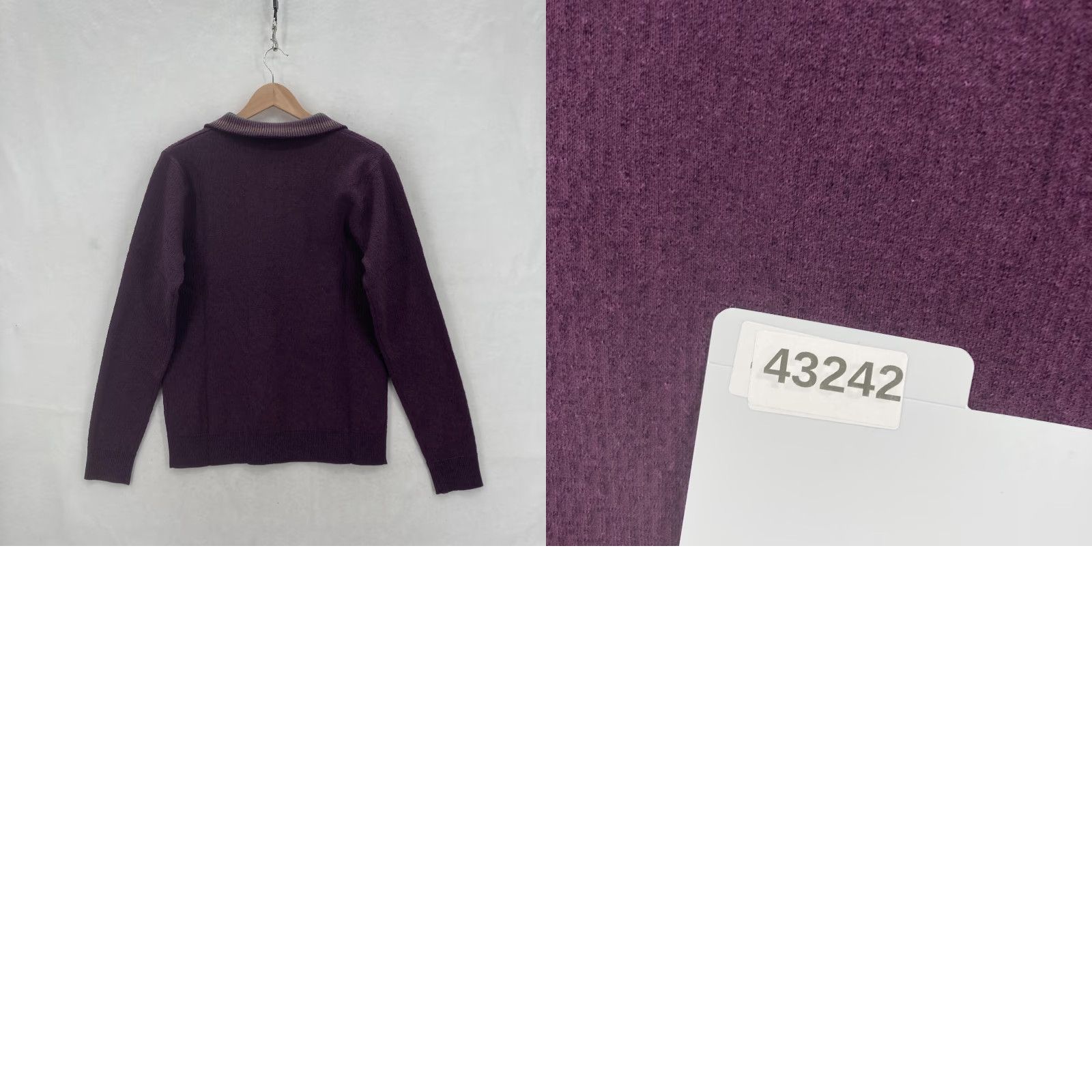 Robert Graham Robert Graham Sweater Mens Small Purple Wool Blend Half Zip Pullover Mock Neck Size US S / EU 44-46 / 1 - 8 Thumbnail