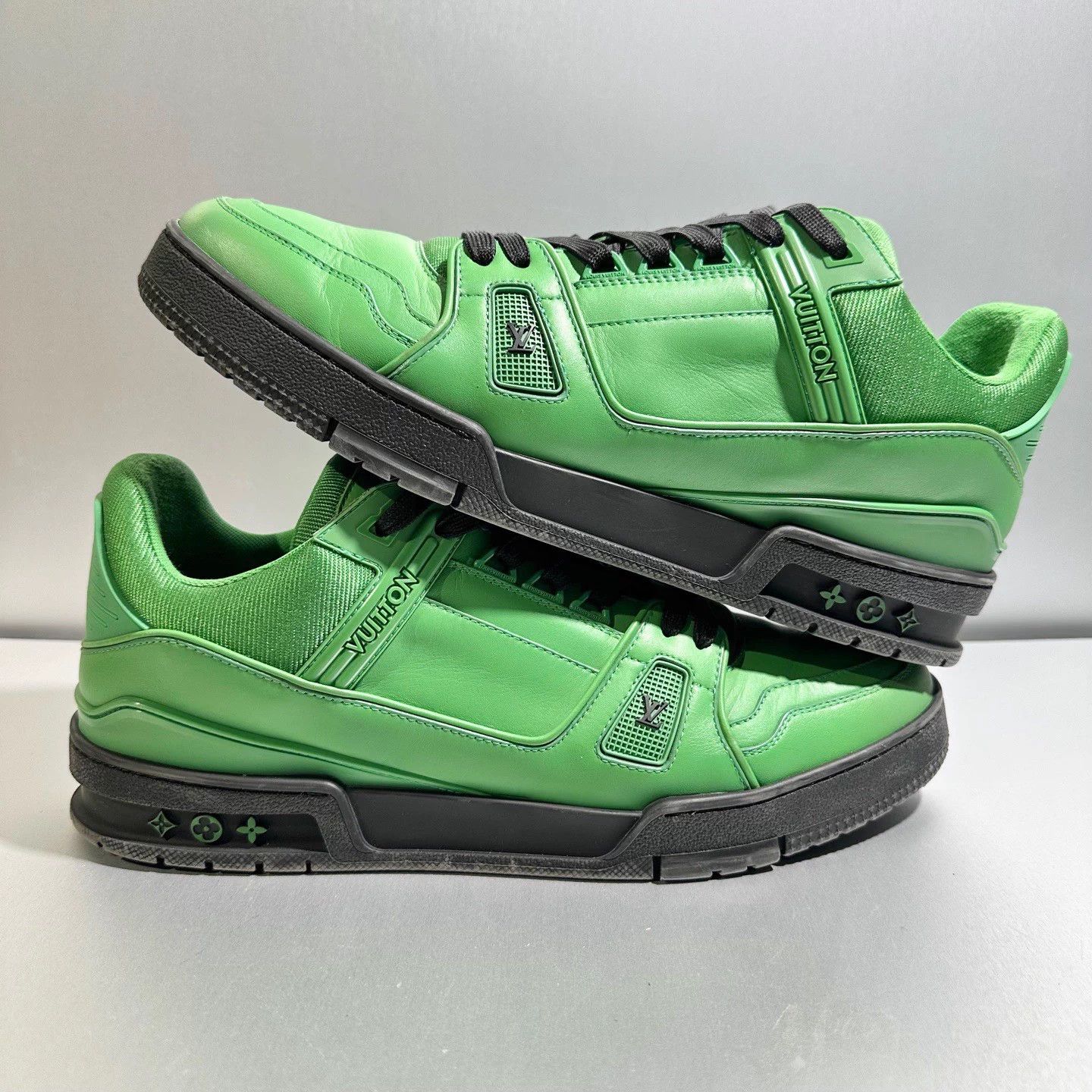 Louis Vuitton LV Trainer Black Green Sneakers - Size 10/44 Size US 10 / EU 43 - 3 Thumbnail