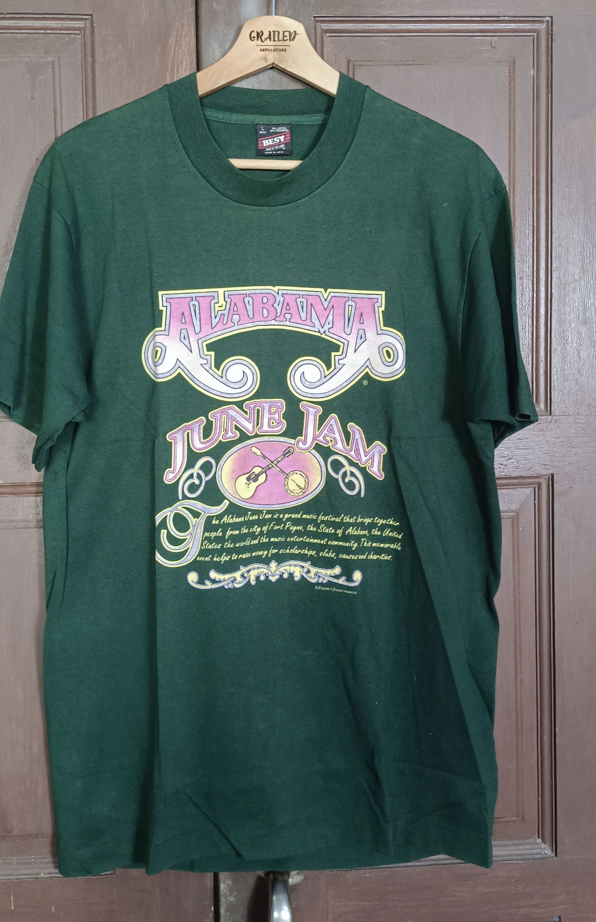 Band Tees × Vintage Vintage 90s🔥 Alabama Tour 1994 Fan Club Member Size US M / EU 48-50 / 2 - 3 Thumbnail