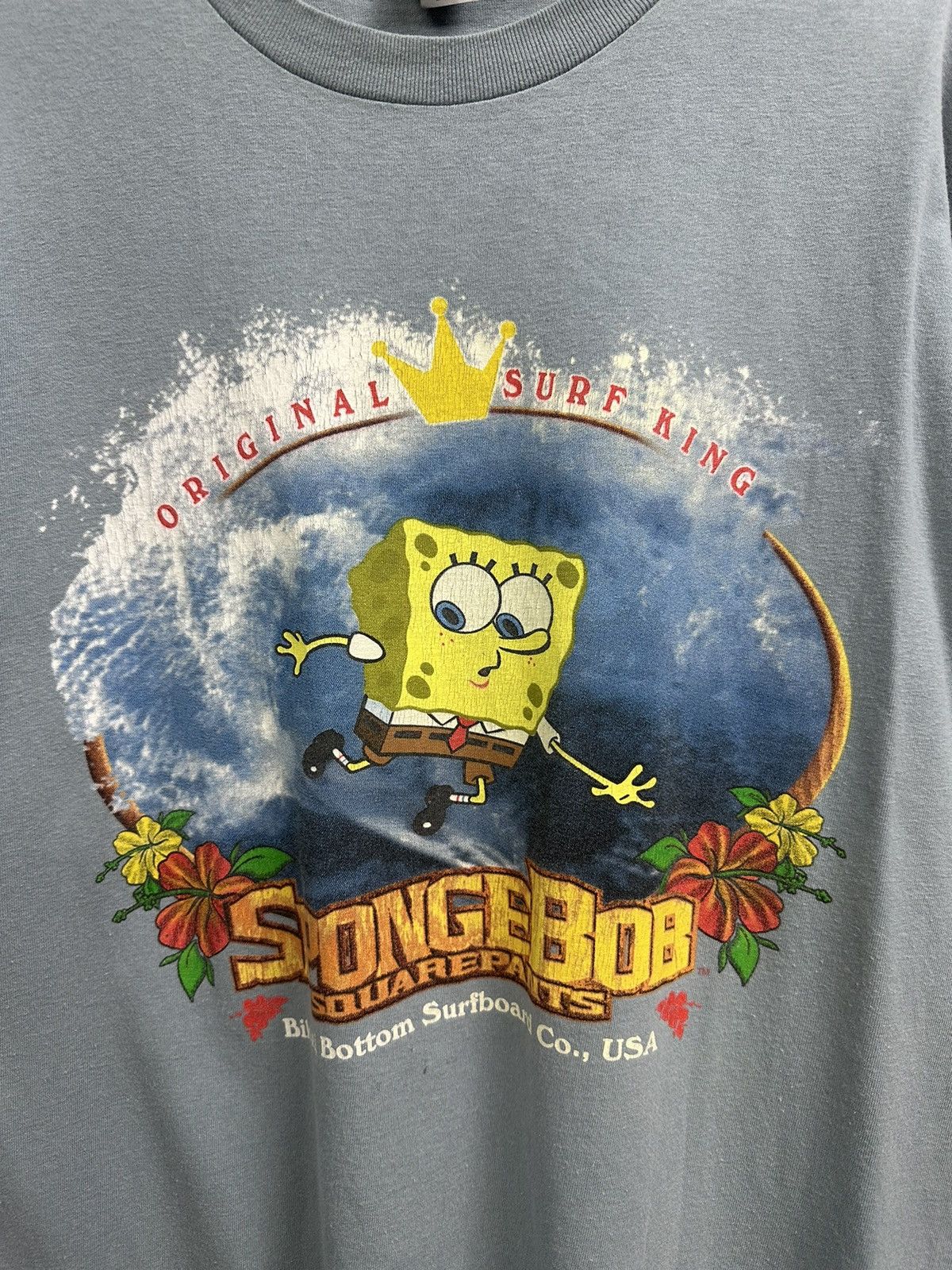 Anime Vintage Spongebob Squarepants Surfing Style Tshirt A543 Size US L / EU 52-54 / 3 - 2 Thumbnail