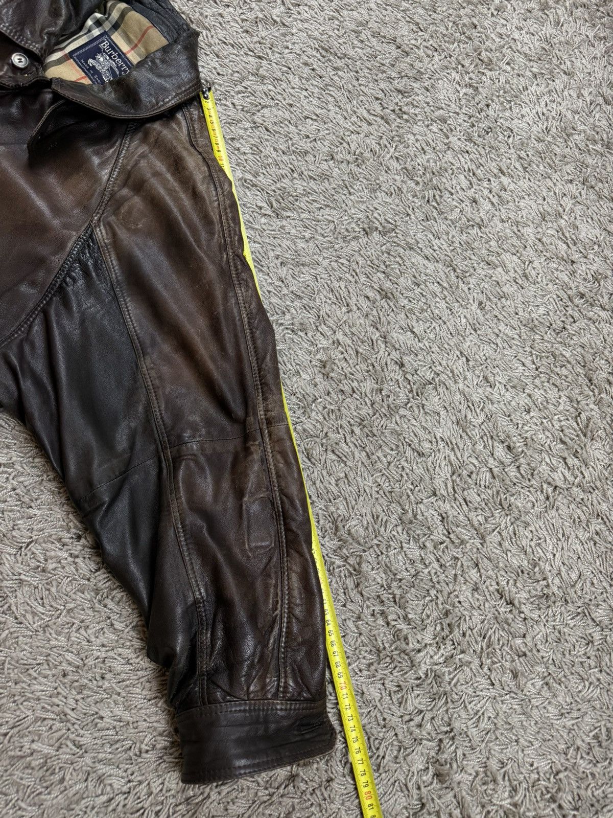 Burberry × Vintage Vintage leather jacket Burberry original luxury casual item Size US XL / EU 56 / 4 - 9 Thumbnail