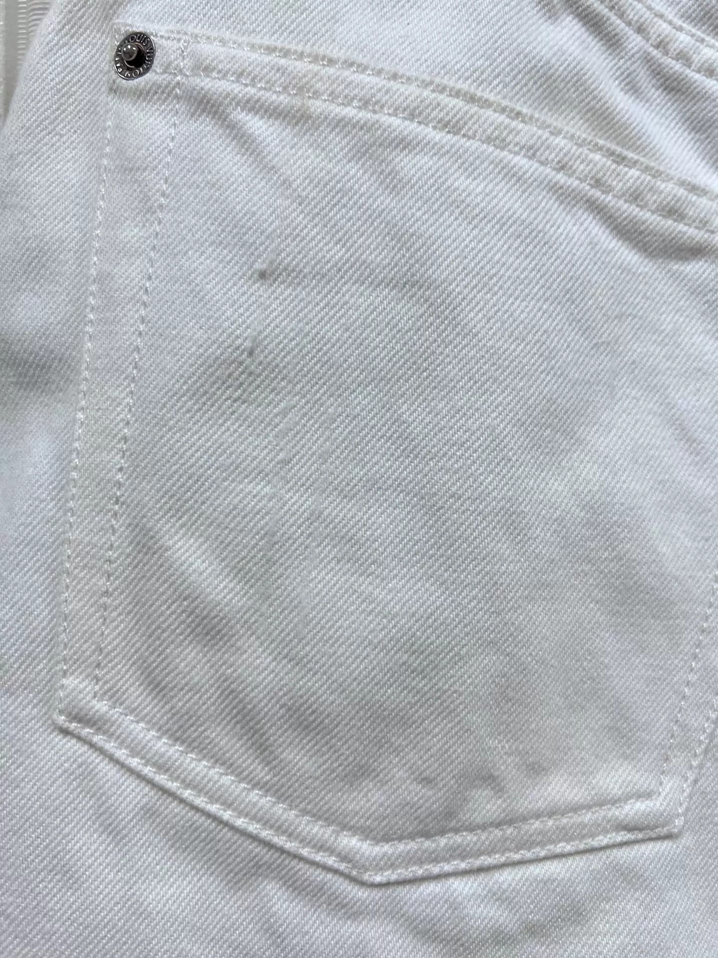 Louis Vuitton Louis Vuitton Monogram Denim Cotton Leather Trim Short 40 Size 28" / US 6 / IT 42 - 7 Thumbnail