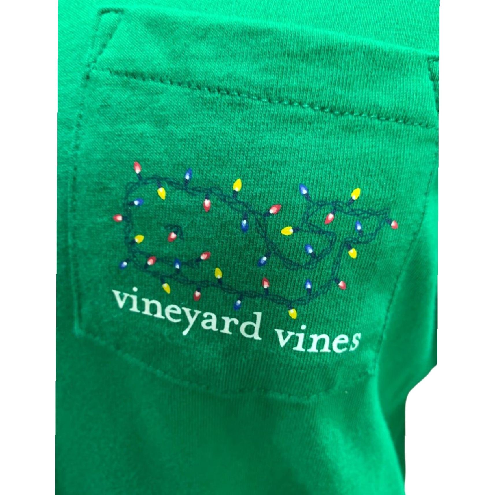 Vineyard Vines VINTAGE Vineyard Vines Womens Holiday 2015 Green Long Sleeve Tshirt M Green Womens 2015 Holiday Tshirt Size M / US 6-8 / IT 42-44 - 2 Thumbnail