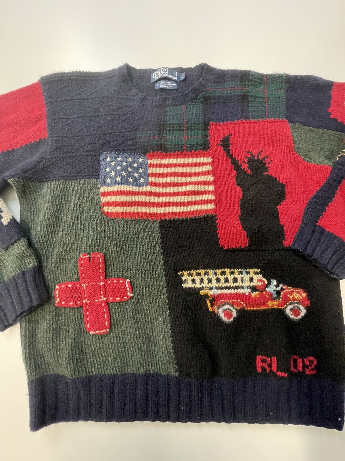 Ralph Lauren 9/11 Anniversary Polo Sweater Size US L / EU 52-54 / 3 - 2 Thumbnail