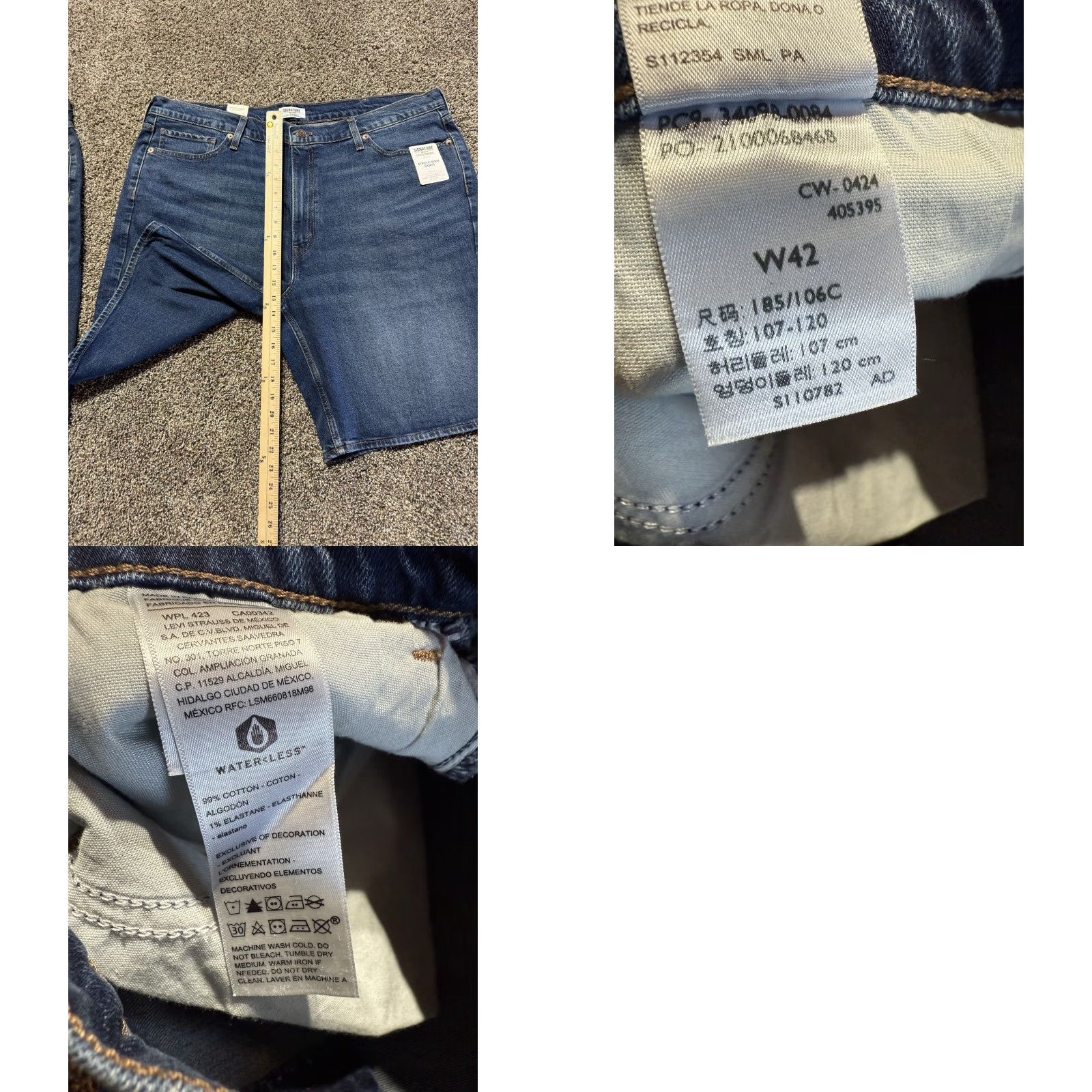 Levi's Levi's Mens Shorts 42 Blue Denim Inseam 11" Lot Of 2 NEW TAGS Chino Regular Relaxed Fit Pants Men Blues Sketch Not Required Size US 42 / EU 58 - 9 Thumbnail