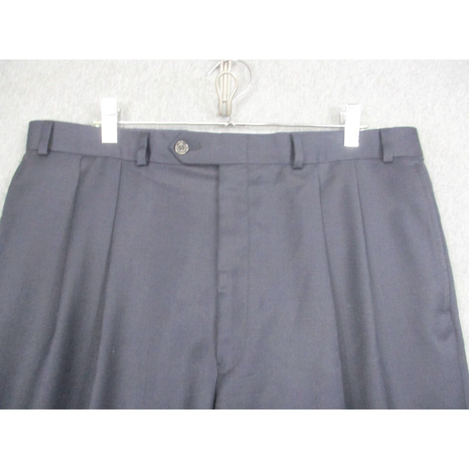 Ralph Lauren Lauren Ralph Lauren Pants Mens 36x32 Navy Total Comfort Wool Pleated Cuffed Dress Pants Mens Size US 36 / EU 52 - 2 Thumbnail