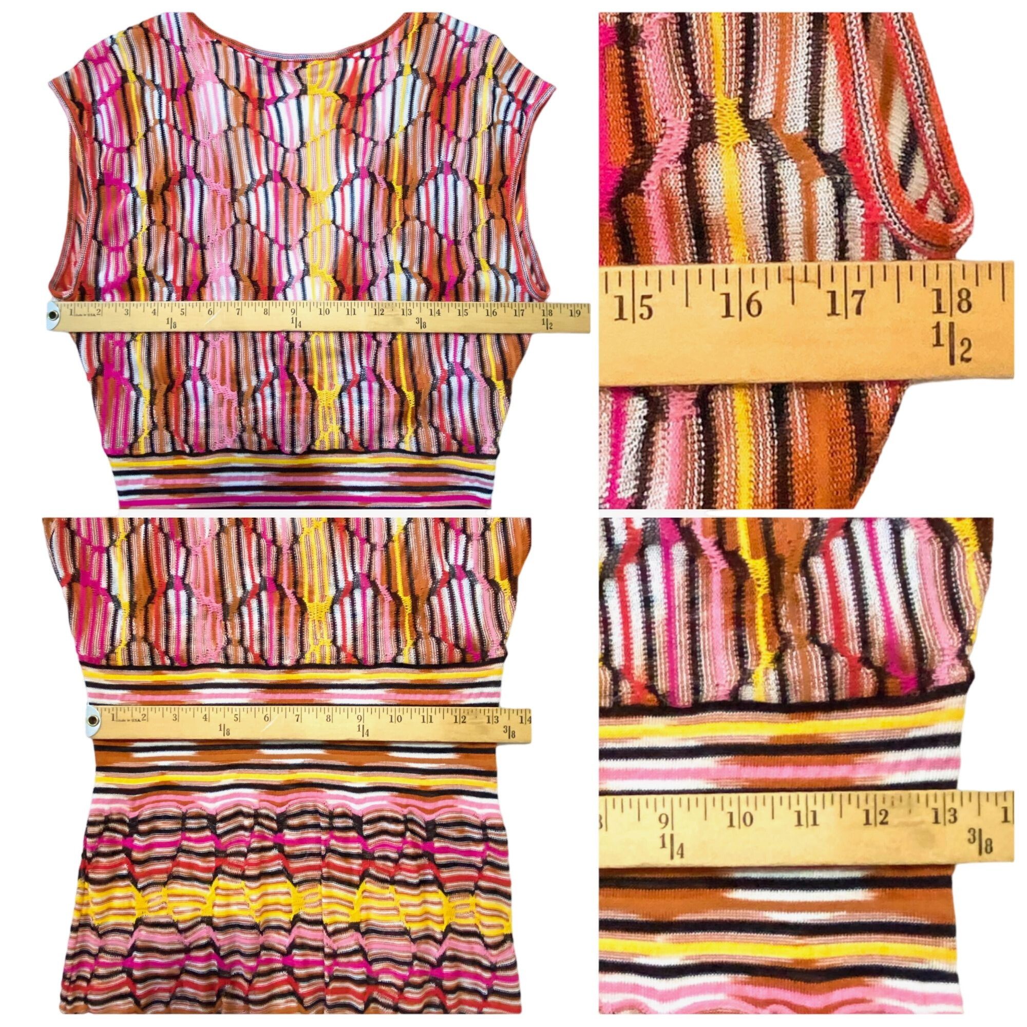 Missoni M Missoni Orange/Pink stripe dress, size US 10 Size L / US 10 / IT 46 - 11 Thumbnail