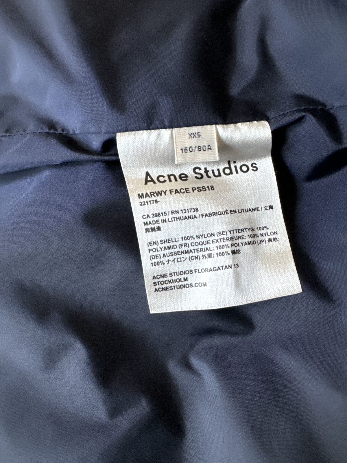 Acne Studios Acne Studios Marwy Face Packable Zip Jacket Size XXS / US 00 / IT 34 - 8 Thumbnail