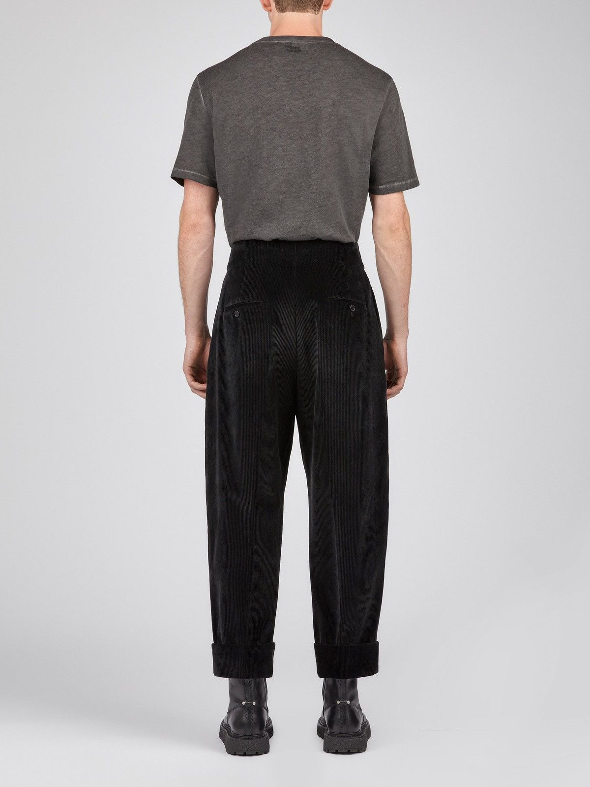 Neil Barrett Neil Barrett Wide Leg High Waist Corduroy Pleated Trousers Size US 35 - 3 Thumbnail