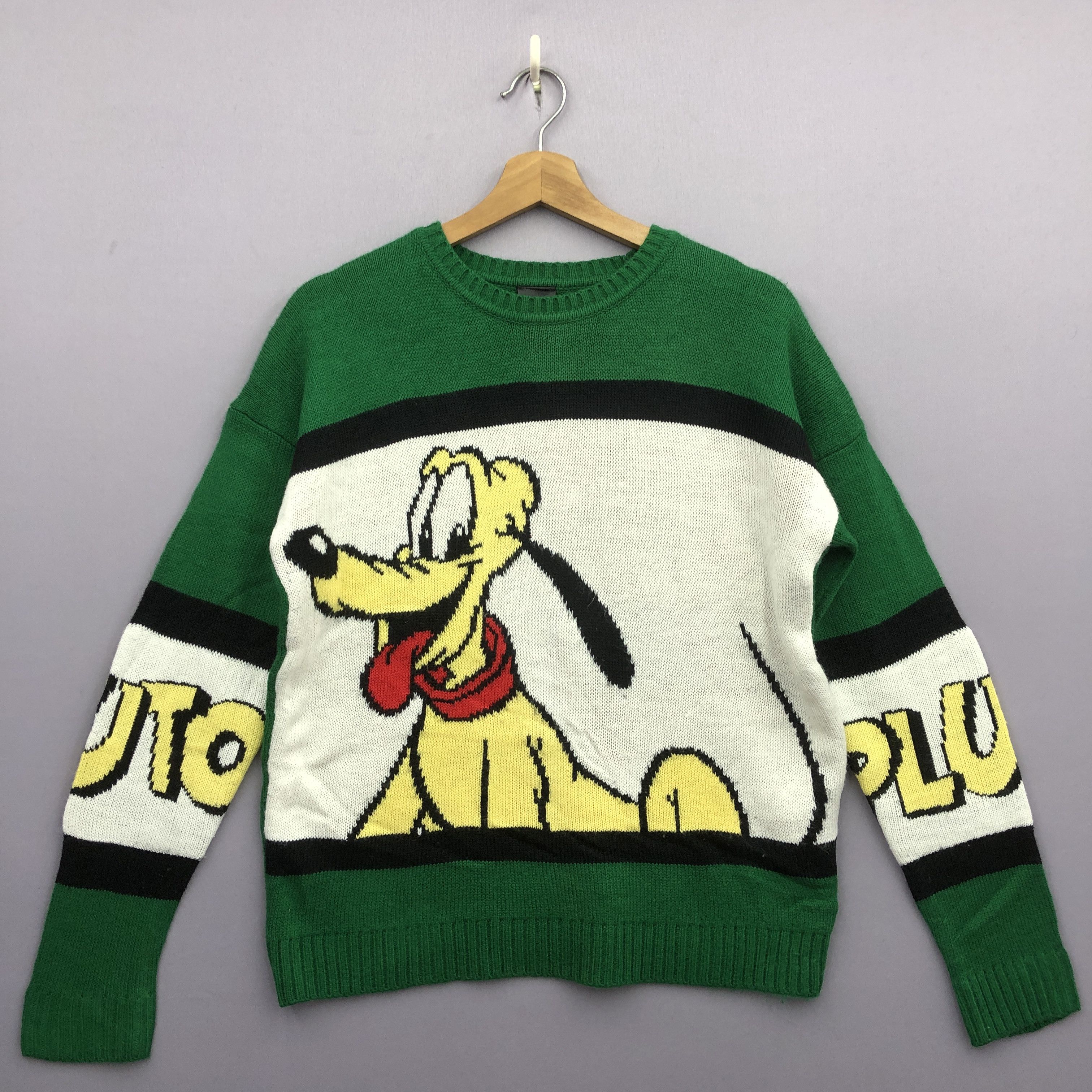 Cartoon Network × Disney × Vintage Pluto Knit Pattern Sweater Disney Cartoon Sweatshirt Jumper Size US S / EU 44-46 / 1 - 1 Thumbnail