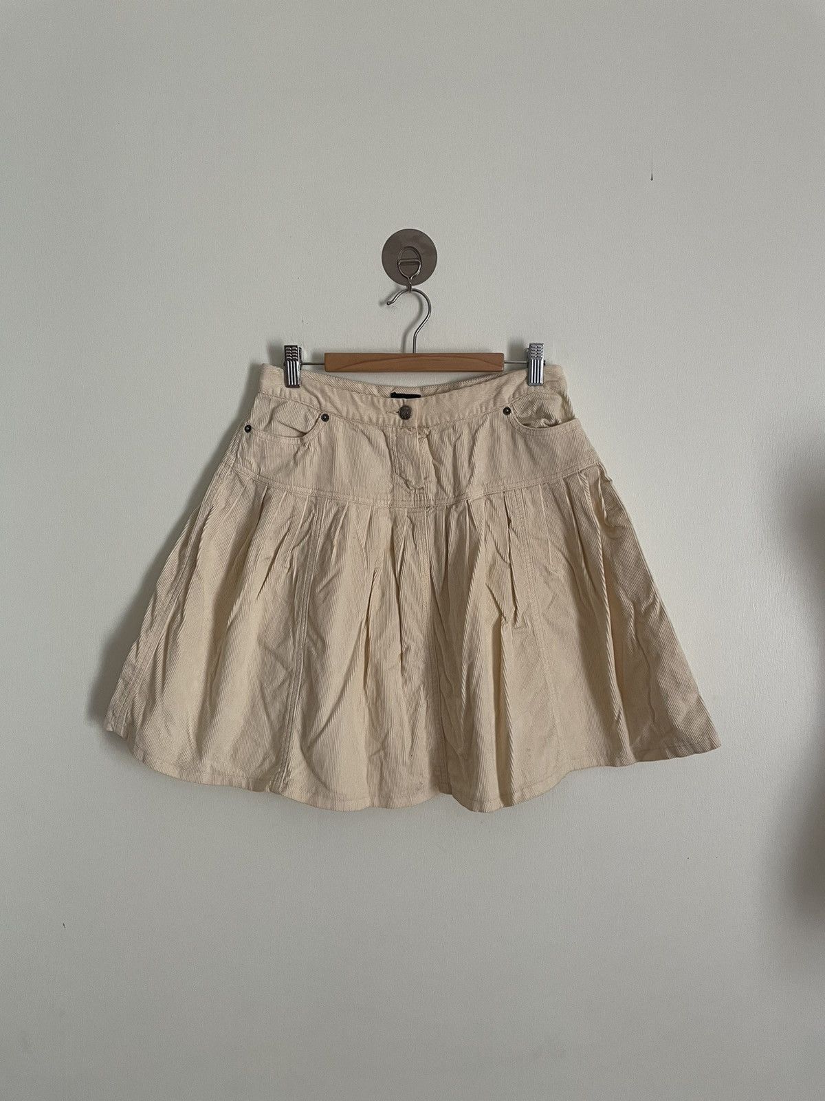 image of Anna Sui Pocket Mini Skirt in Light Tan, Women's (Size 30)