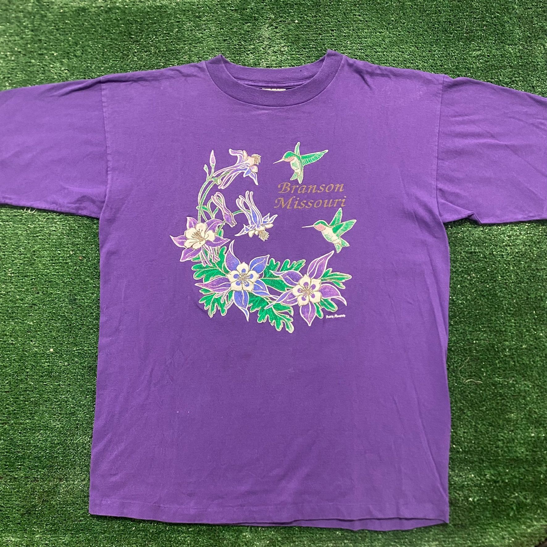 Vintage Vintage 90s Branson Missouri Birds T-Shirt Nature Floral Art Size US L / EU 52-54 / 3 - 1 Thumbnail