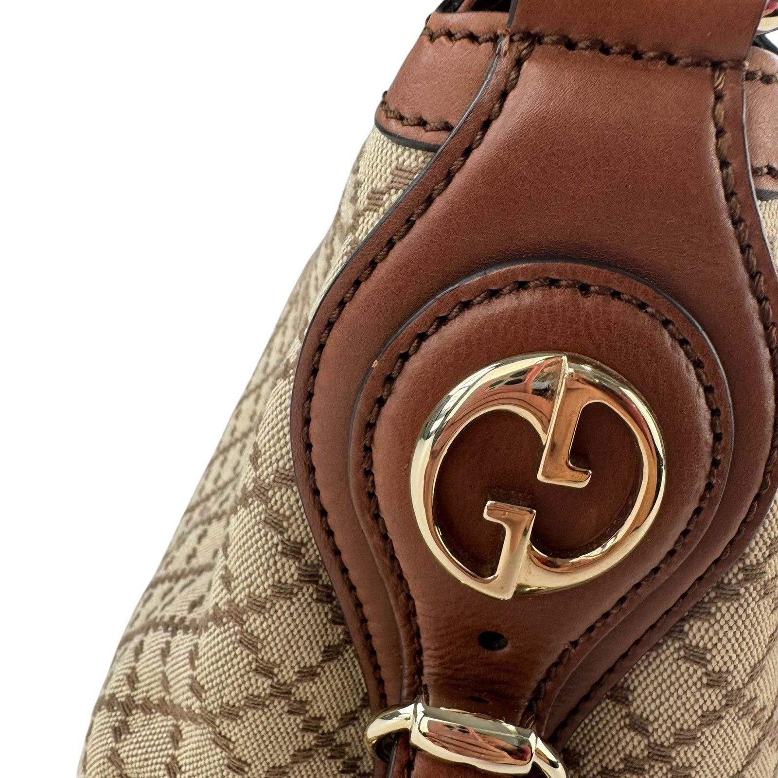 Gucci Gucci Diamante Leather Village Double G Hobo Bag Size ONE SIZE - 14 Thumbnail