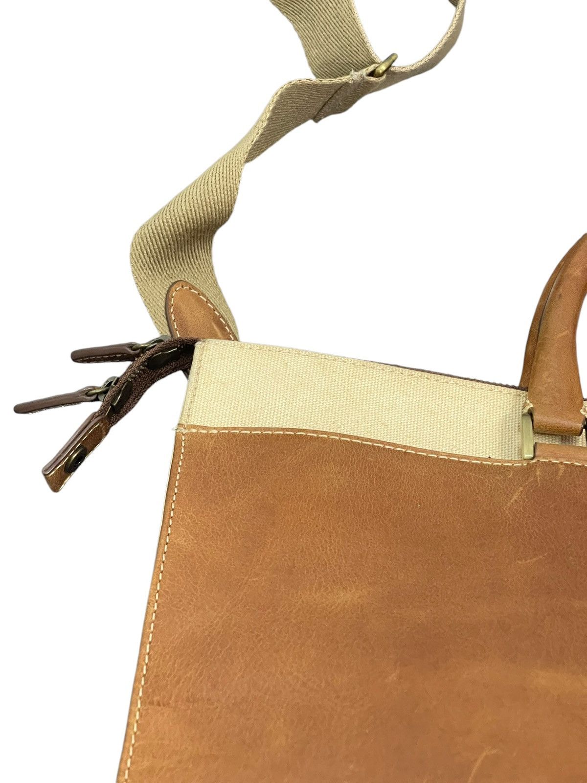 Leather Leather Cotton Canvas Apiana Office Bag 9🟩 Size ONE SIZE - 9 Thumbnail