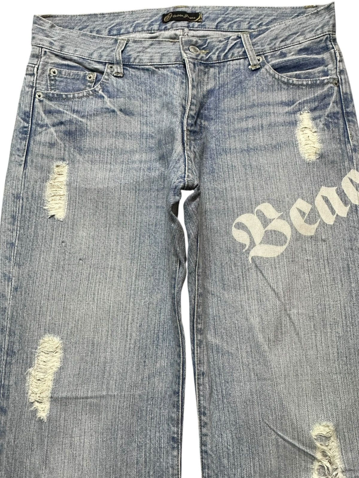 Hysteric Glamour Vintage Oririn Faded Printed Grunge Distressed Denim Size US 31 - 2 Thumbnail