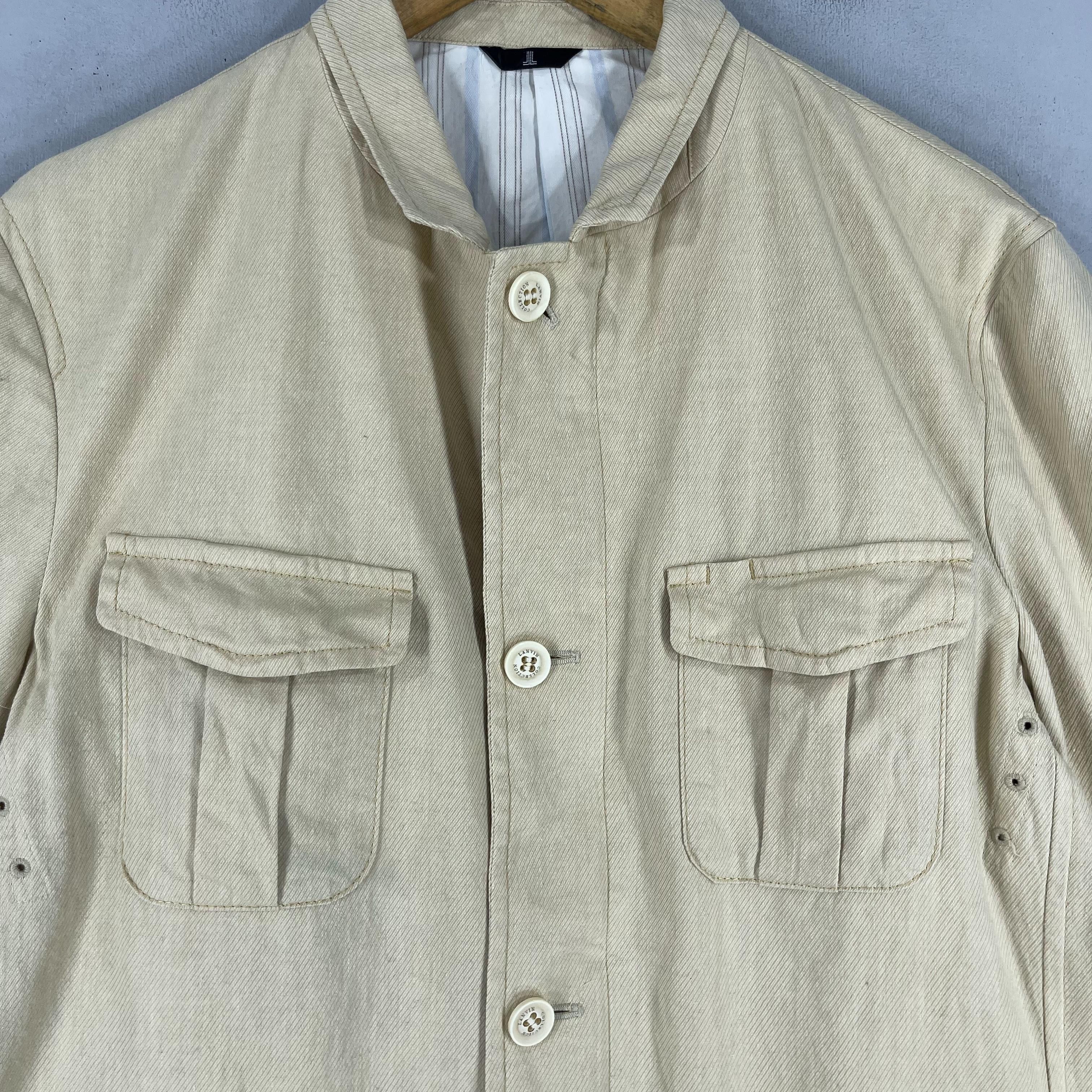 Lanvin Vintage LANVIN Four Pocket Blazer Style Rayon Jacket Size M / US 6-8 / IT 42-44 - 2 Thumbnail