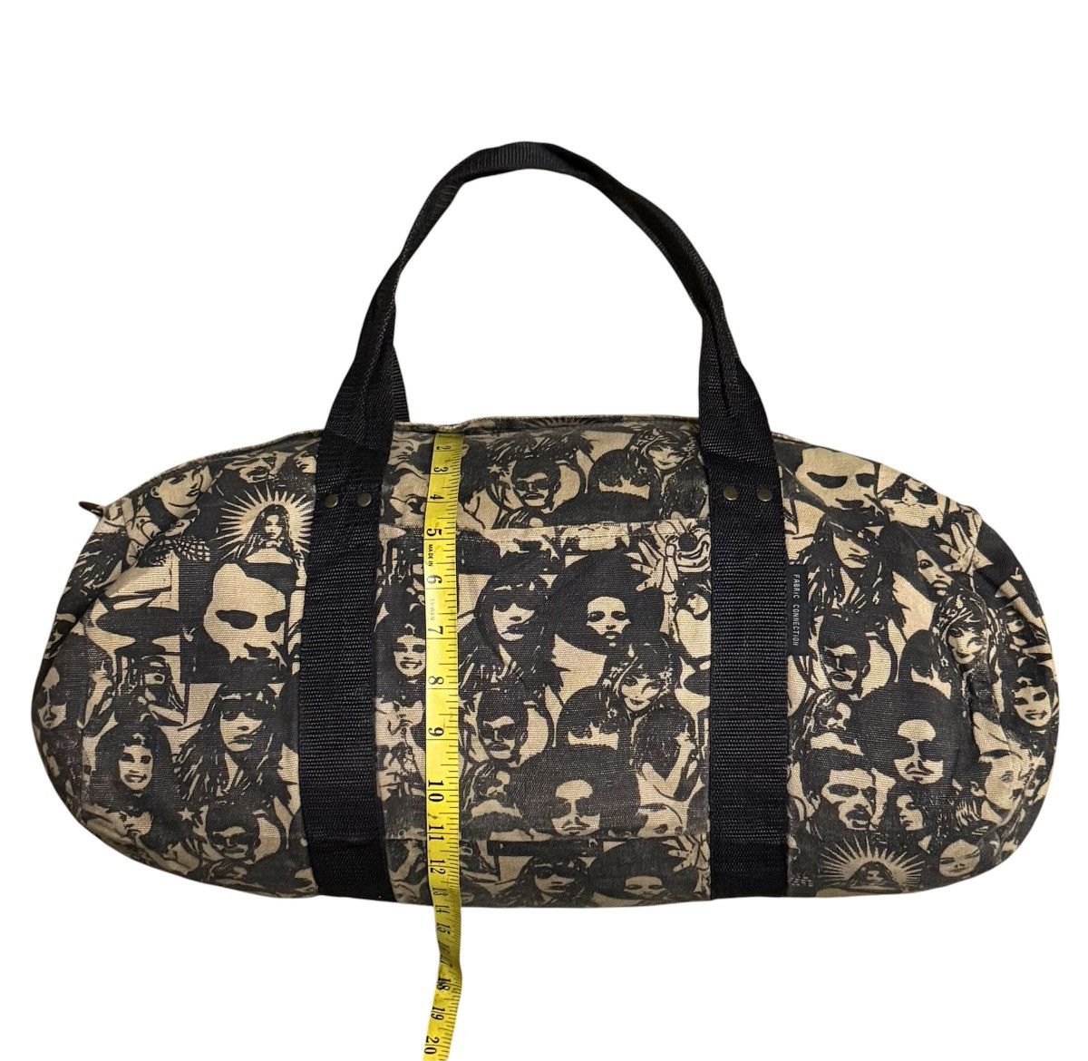 Japanese Brand Fabric Connection Duffle Bag Canvas All-over Print Vintage Size ONE SIZE - 4 Thumbnail