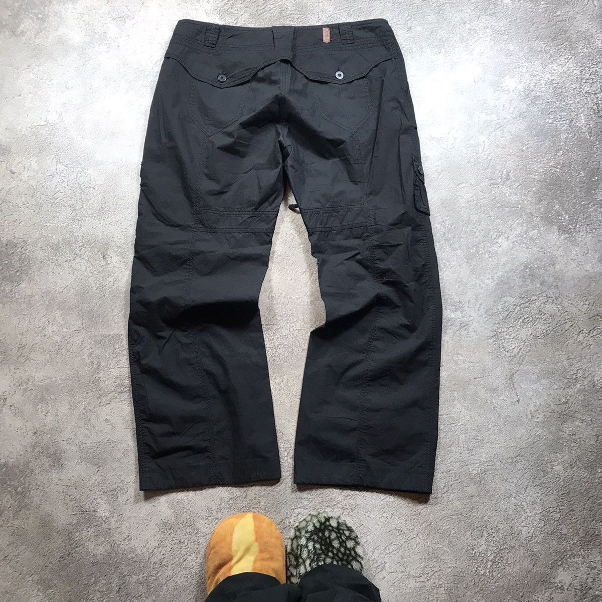 Vintage Vintage 90s Baggy Cargo Pants Parachute Hybrid Streetwear 33 Size 33" - 4 Thumbnail