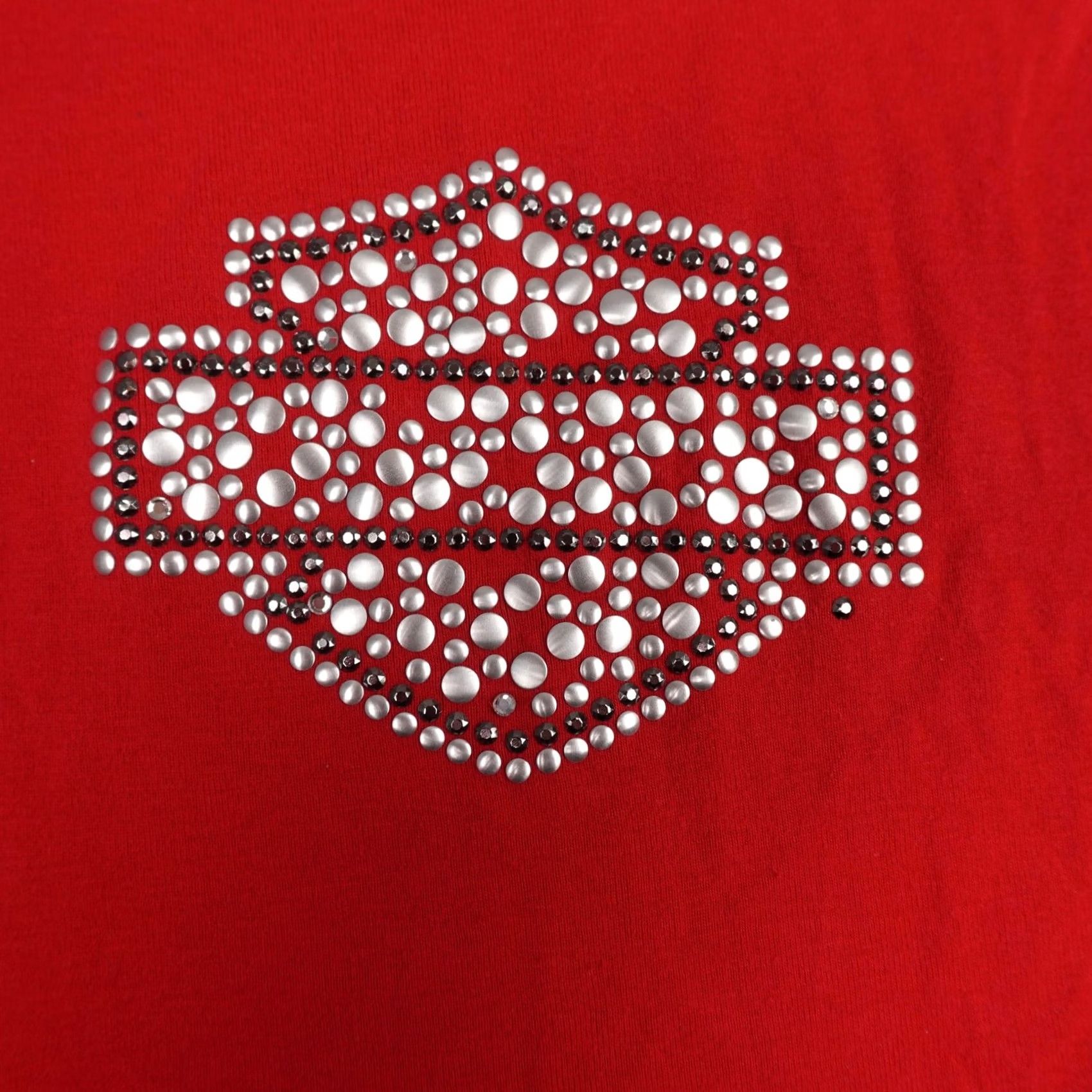 Harley Davidson VINTAGE Harley-Davidson Shirt Womens Small Red Rhinestone Tank Top Biker Made in USA Size S / US 4 / IT 40 - 7 Thumbnail