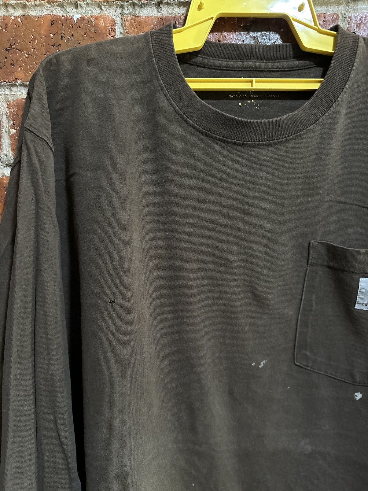 Carhartt Thrashed Vintage Carhartt Long Sleeve Faded Tee Size US XXL / EU 58 / 5 - 5 Thumbnail