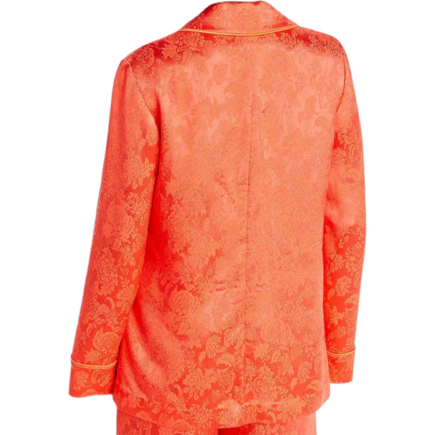 Alice + Olivia ALICE+OLIVIA Floral Embossed Sleep Jacket + Pajama Pants, S Size S / US 4 / IT 40 - 3 Thumbnail