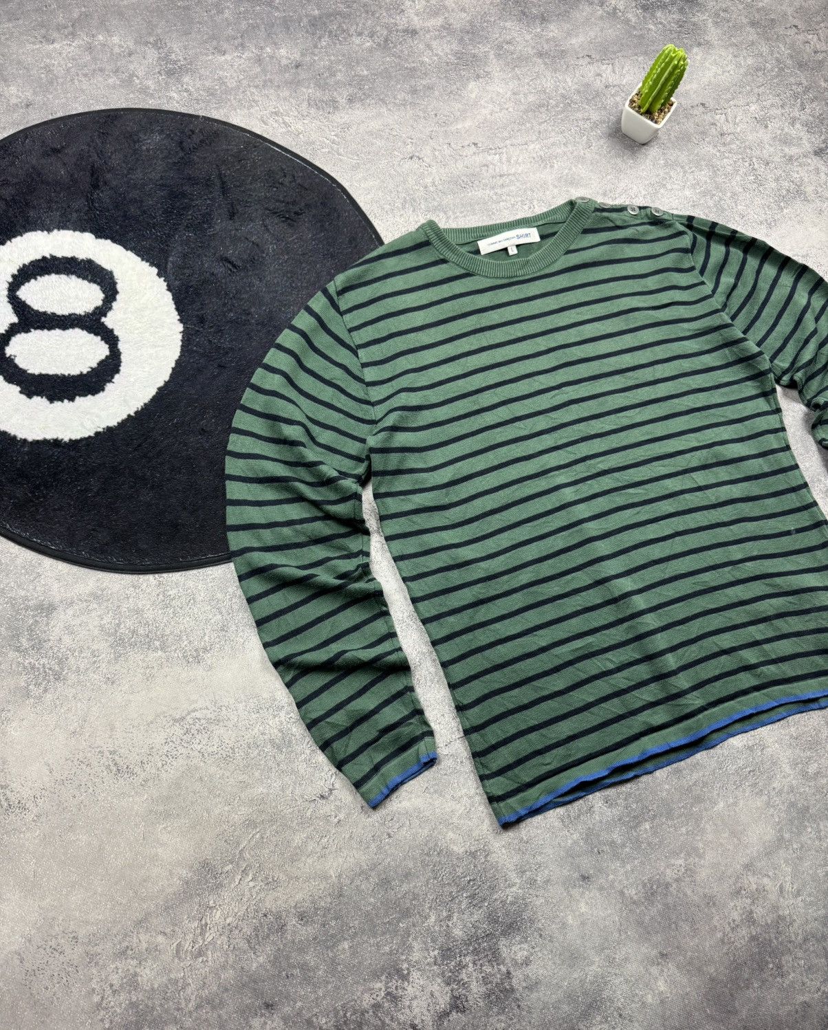Comme des Garcons Comme des Garçons SHIRT Striped Knit Long Sleeve Top Size US L / EU 52-54 / 3 - 2 Thumbnail