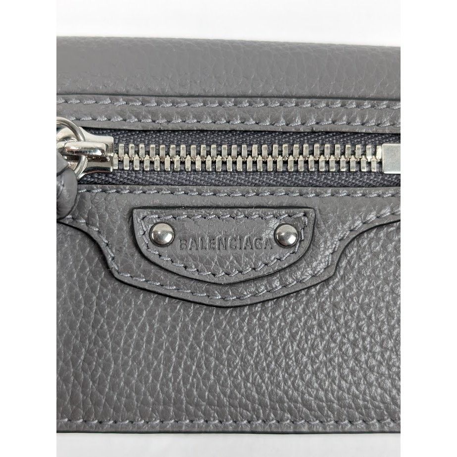 Balenciaga o1rshd1 Size: OS/ Tri-Fold Mini New Classic Wallet Dark Grey Size ONE SIZE - 4 Thumbnail