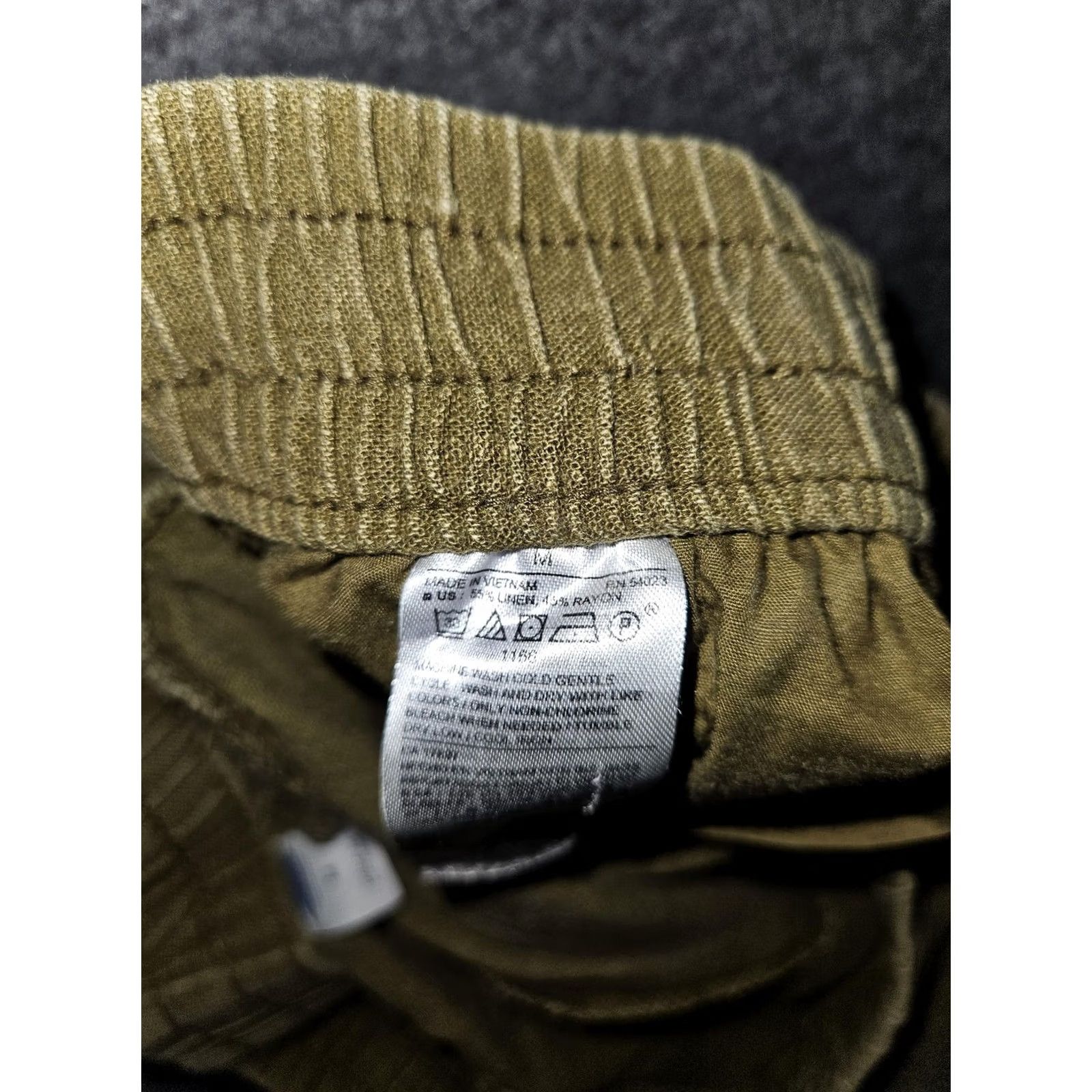 Old Navy Old Navy Shorts Womens Medium Linen Blend Elastic Waist Casual Pockets Green Size 32" / US 10 / IT 46 - 8 Thumbnail