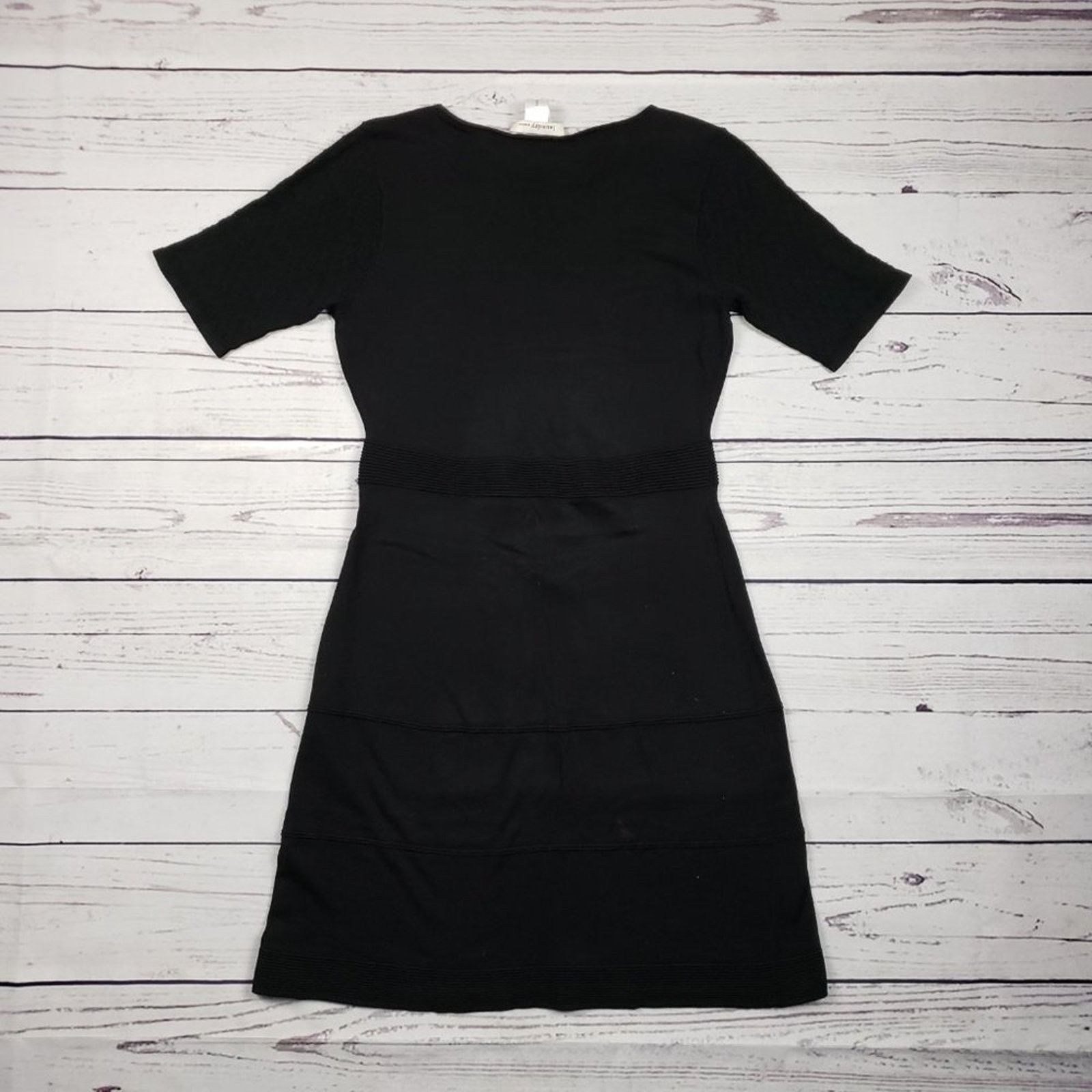 Other Laundry by Design Black Knit Short Sleeve Mini Dress Medium Size M / US 6-8 / IT 42-44 - 7 Thumbnail