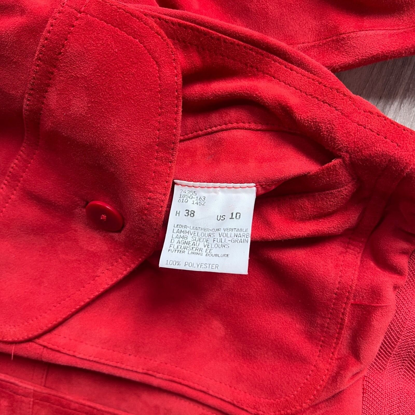 Bogner Bogner Vintage Red Real Leather Bomber Jacket 8979AC Size XL / US 12-14 / IT 48-50 - 7 Thumbnail