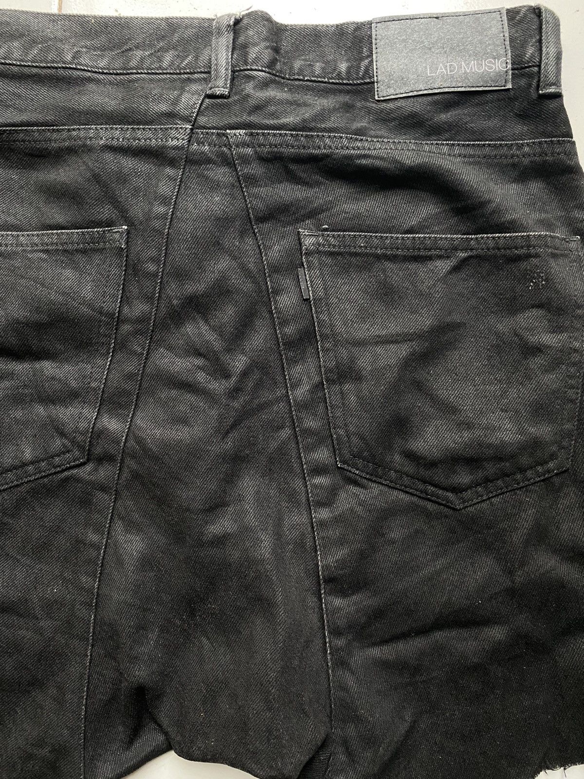 2000s Lad Musician waxed cropped denim pants Denim