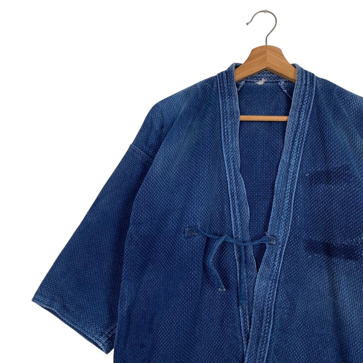Vintage Indigo Sashiko Thick Weave Kimono Hanten Jacket #3566-C163 Size US M / EU 48-50 / 2 - 7 Thumbnail