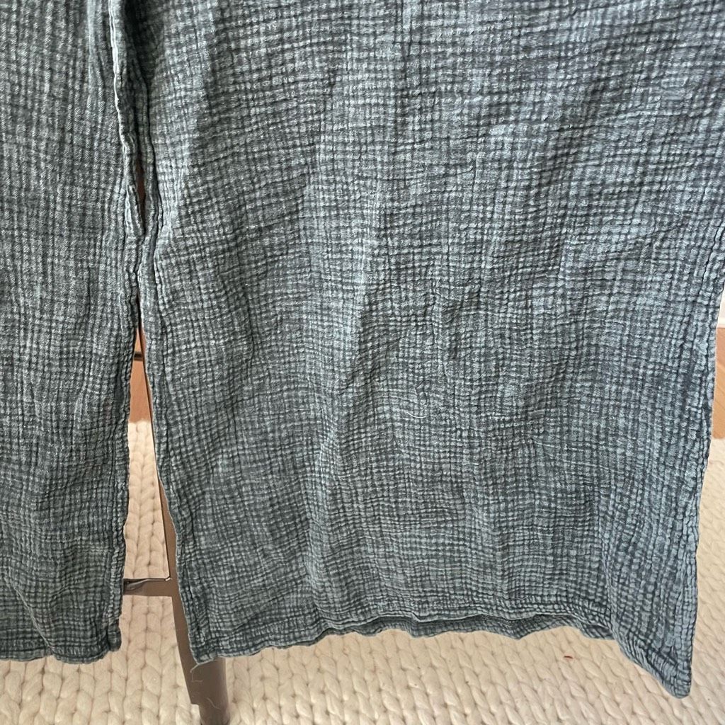 Anthropologie Anthropologie Gauzy Overalls Wide Leg Mineral Wash Black M Size 29" - 5 Thumbnail
