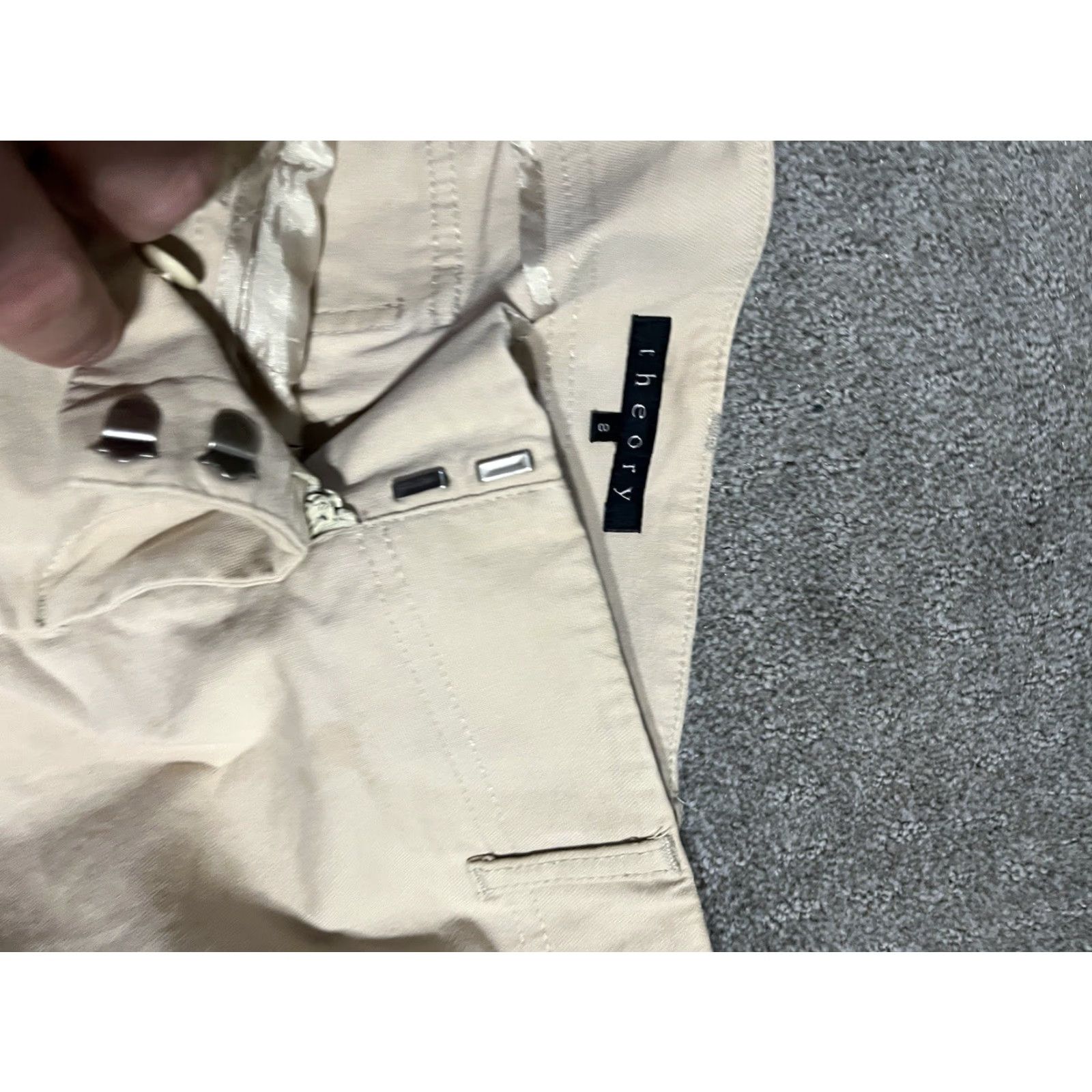 Theory Theory Beige Pants Cropped Size 8 Womens Adult Women Pants Crop Straight Front Flat Modern 8 Beige Size 30" / US 8 / IT 44 - 5 Thumbnail