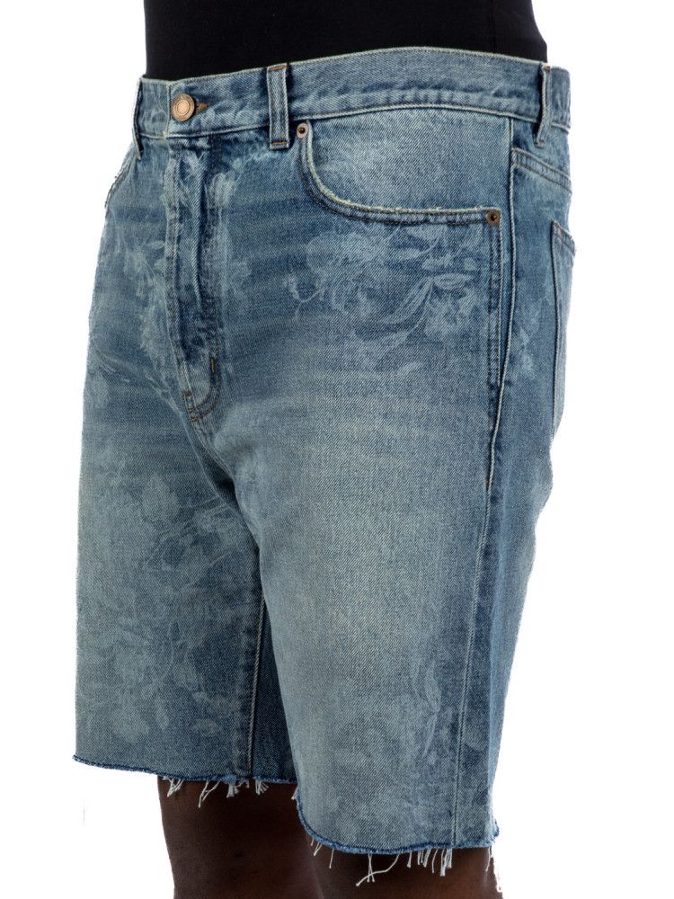 Saint Laurent Paris o1bcso1str0924 Florida Blue Flower Shorts in Blue Size US 32 / EU 48 - 5 Thumbnail