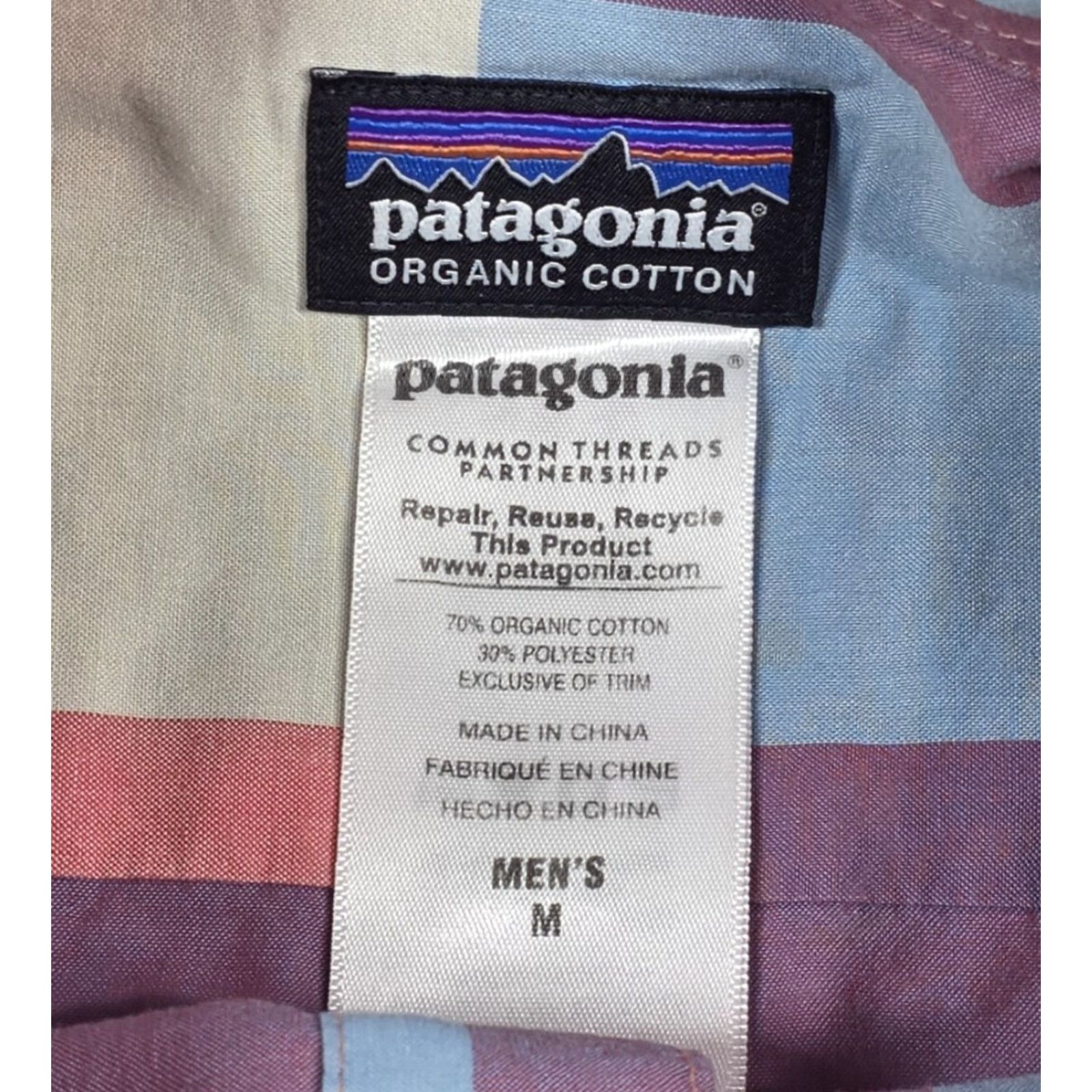 Patagonia PATAGONIA Shirt Mens M Short Sleeve Button-Down Fezzman Pink Blue Multi Check Plaid Front Pocket Vintage No Size US M / EU 48-50 / 2 - 7 Thumbnail