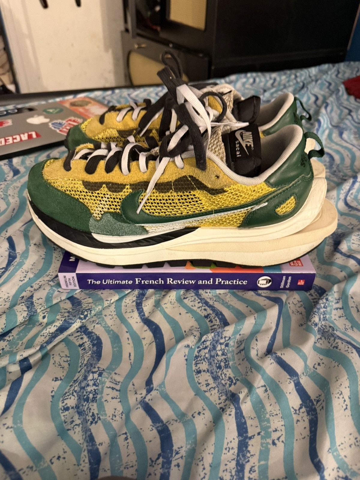 Nike Sacai Vaporwaffle Green Yellow