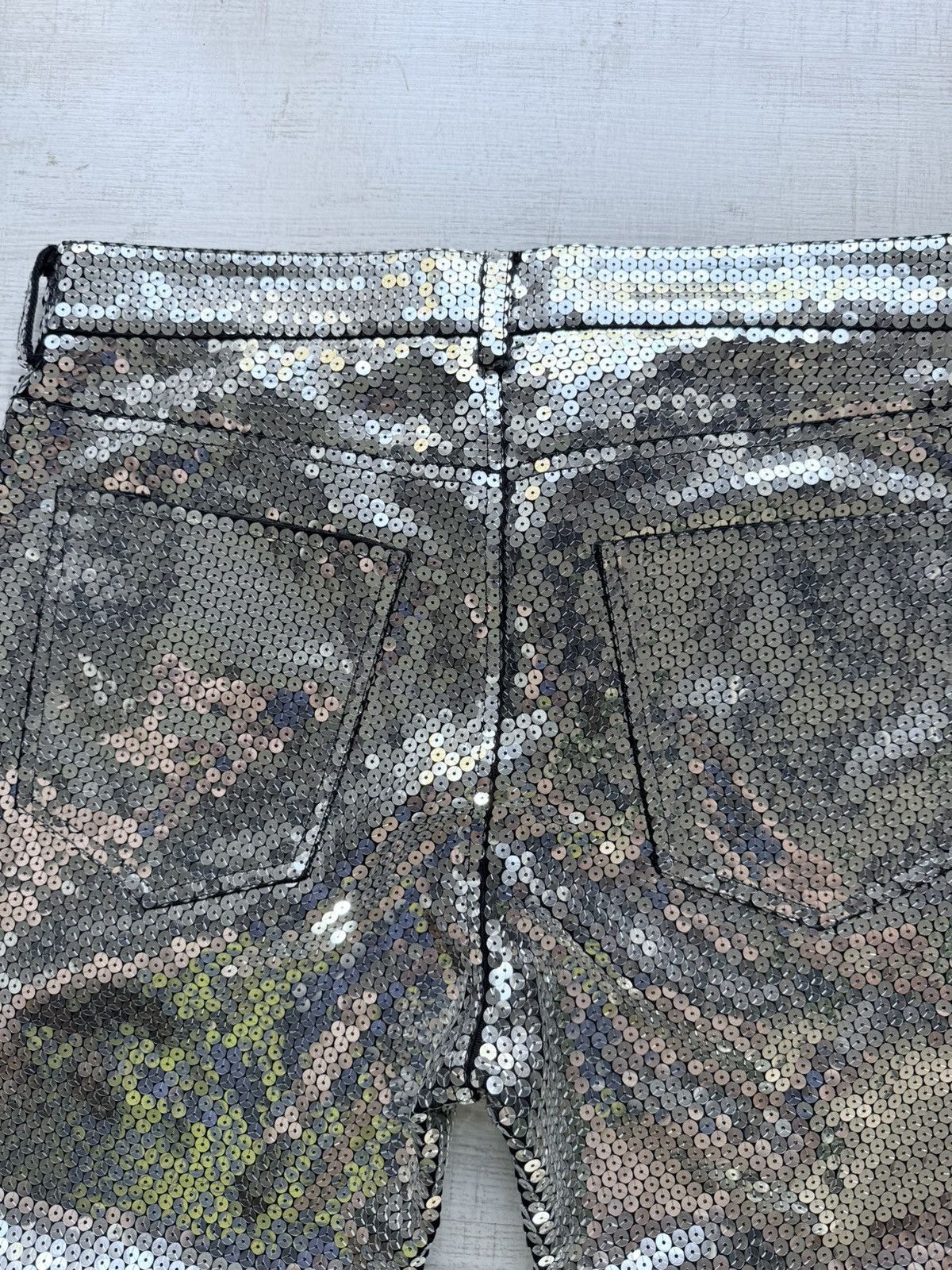 H&M × Moschino H&M x Moschino sequin pants size 34 gently used silver Size US 43 - 12 Thumbnail