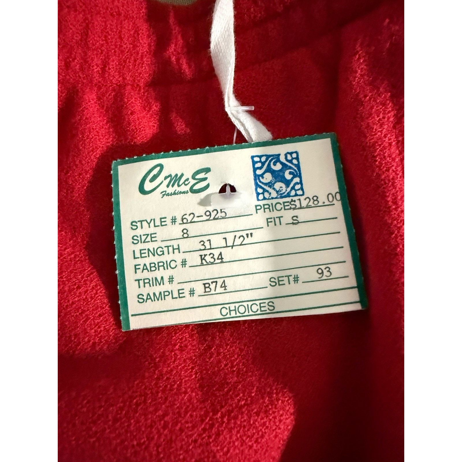 Other Vintage 80s Red Wool Pencil Skirt by CmcE | Sample Size 8 Size 30" / US 8 / IT 44 - 2 Thumbnail
