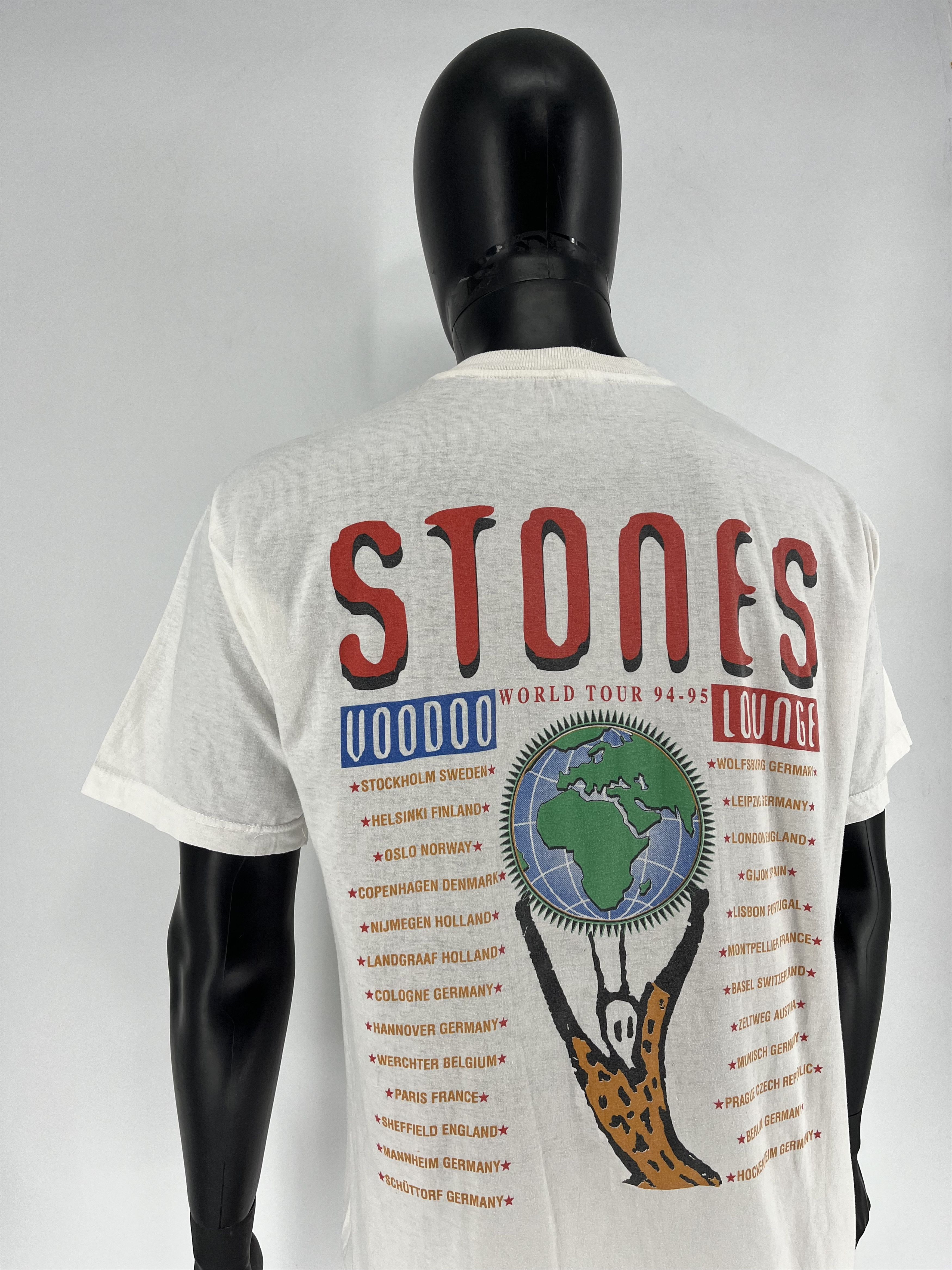 Band Tees × Vintage 1995 vintage Rolling Stones Voodoo Lounge Europe Tour Promo Size US XL / EU 56 / 4 - 10 Thumbnail