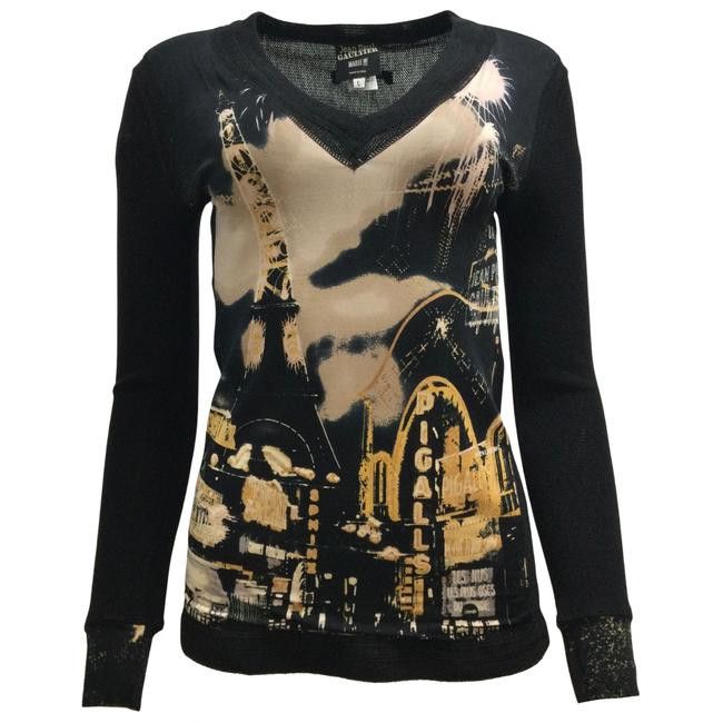 image of Jean Paul Gaultier Paris Eiffel Tower Pigalle Top T-Shirt, Women's (Size Small)