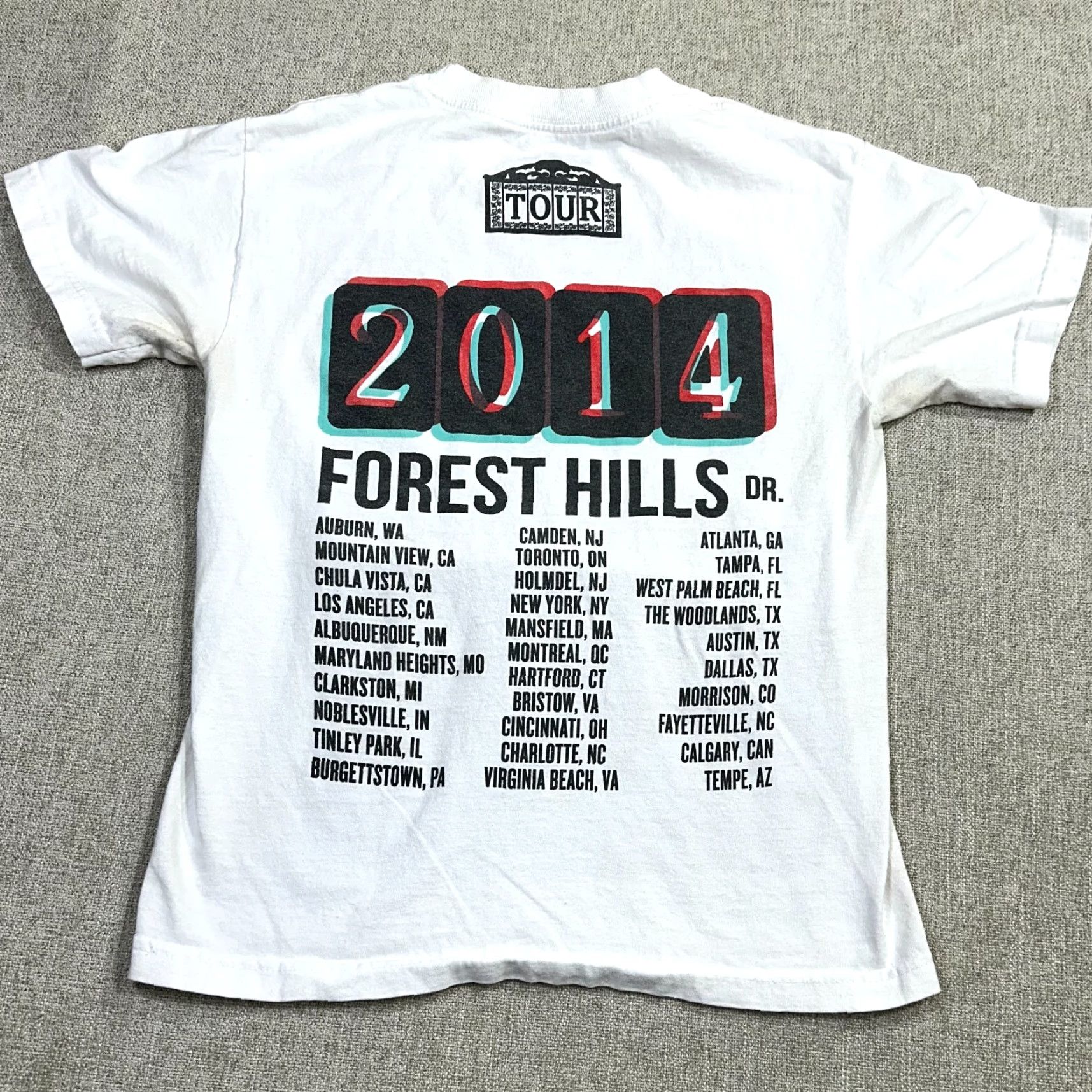 Dreamville J. Cole 2014 Forrest Hills Drive Tour Shirt Dreamville T-Shirt Adult Small Unisex Multicolor Graphic Print Double-Sided Crew Neck Size US S / EU 44-46 / 1 - 7 Thumbnail