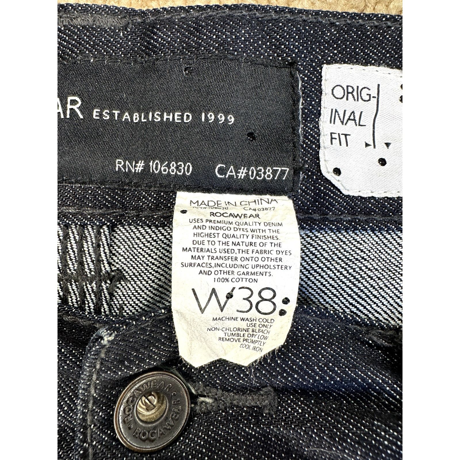 Rocawear Rocawear Original Fit Dark Wash Baggy Straight Jeans Navy 38 Size US 38 / EU 54 - 8 Thumbnail