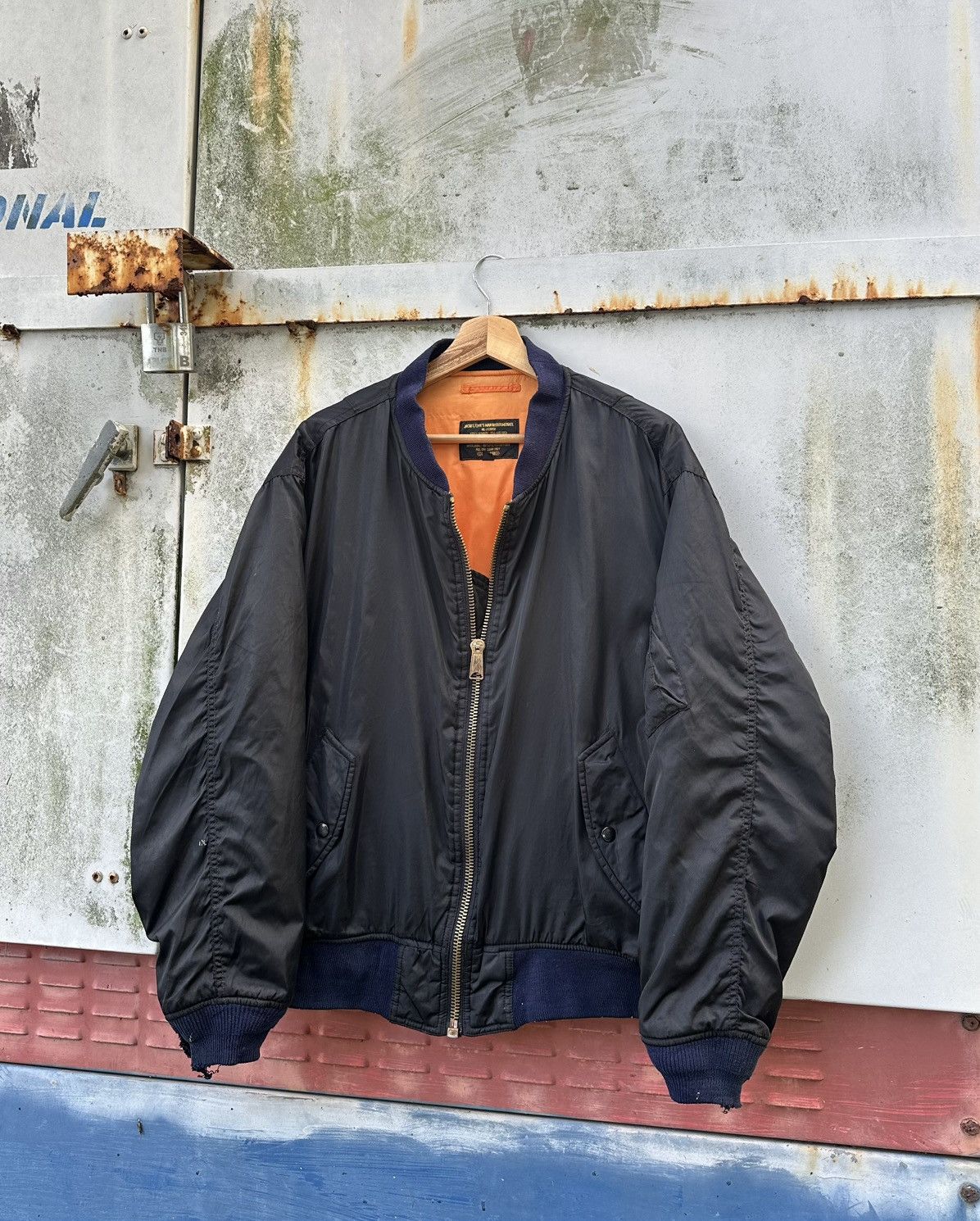 Vintage 🪖Vintage THRASHED MA-1 Man Intermediate Bomber Jacket Size US M / EU 48-50 / 2 - 1 Thumbnail